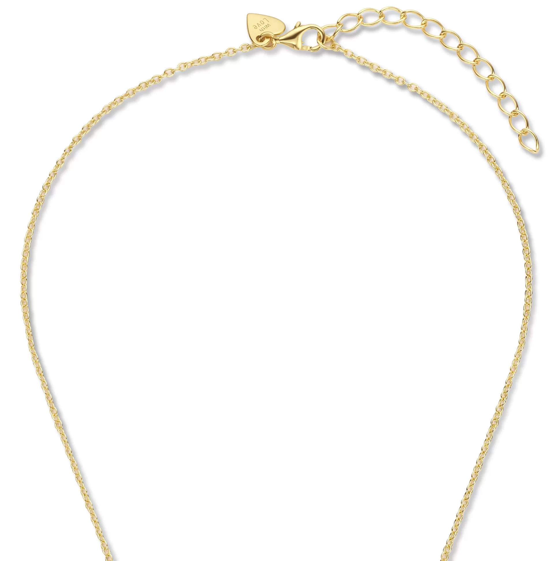 Shop Cento Luci Rosia Collana In Argento Sterling 925 Placcato Oro Con Pietra Zircone Collane