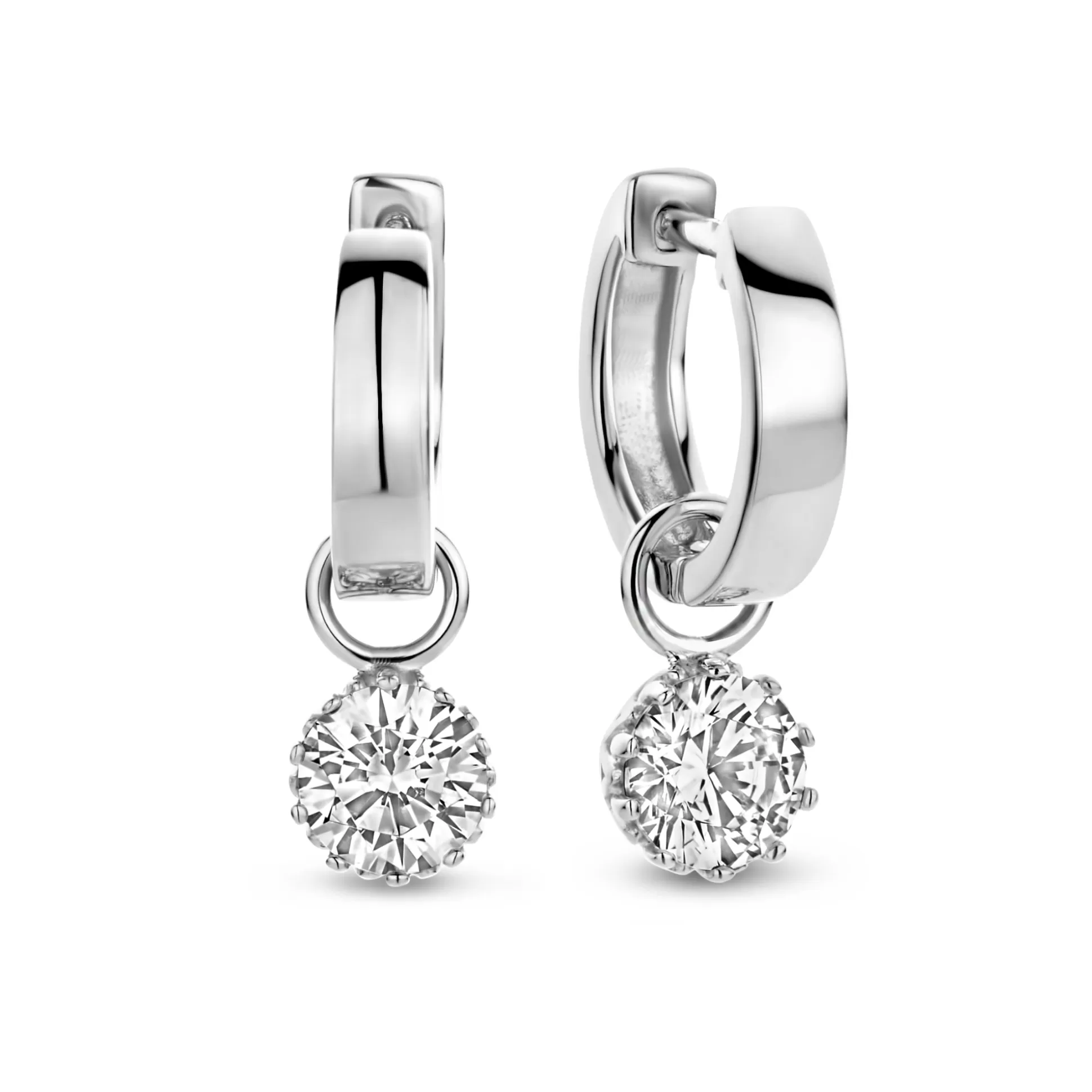 Outlet Cento Luci Rosia Creole In Argento Sterling 925 Con Pietra Zircone Orecchini