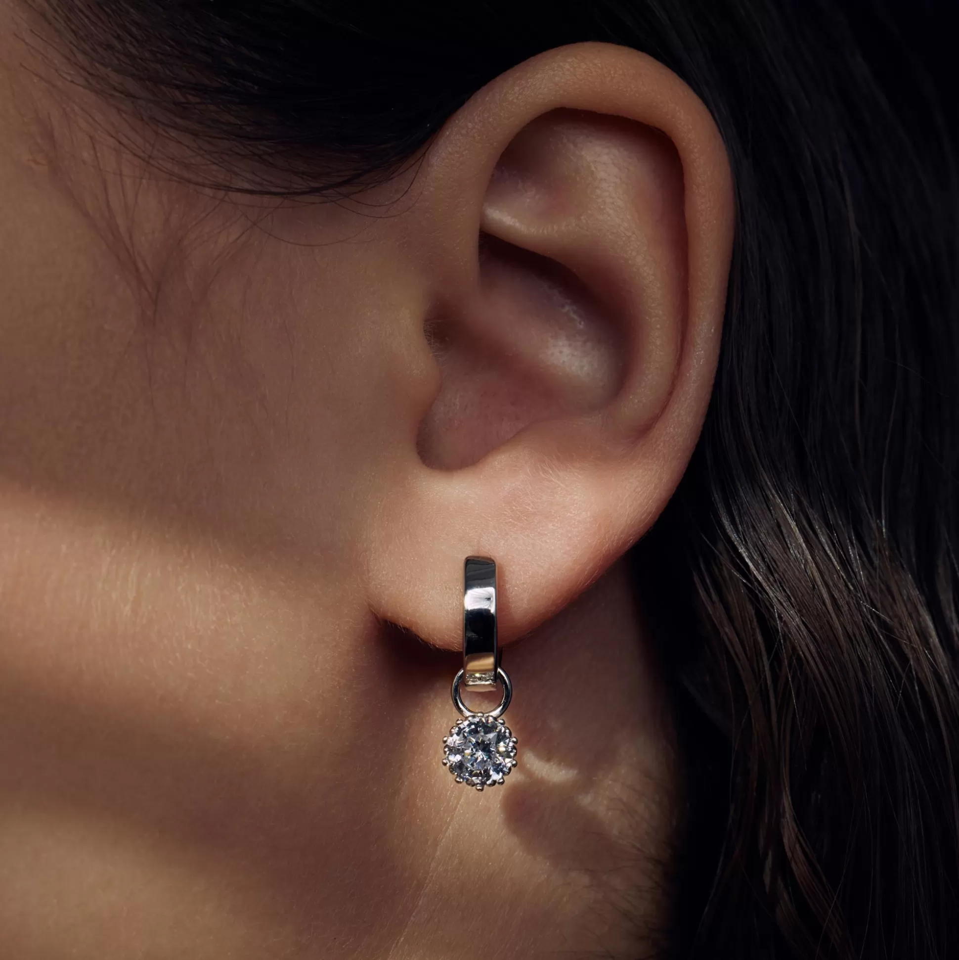 Outlet Cento Luci Rosia Creole In Argento Sterling 925 Con Pietra Zircone Orecchini