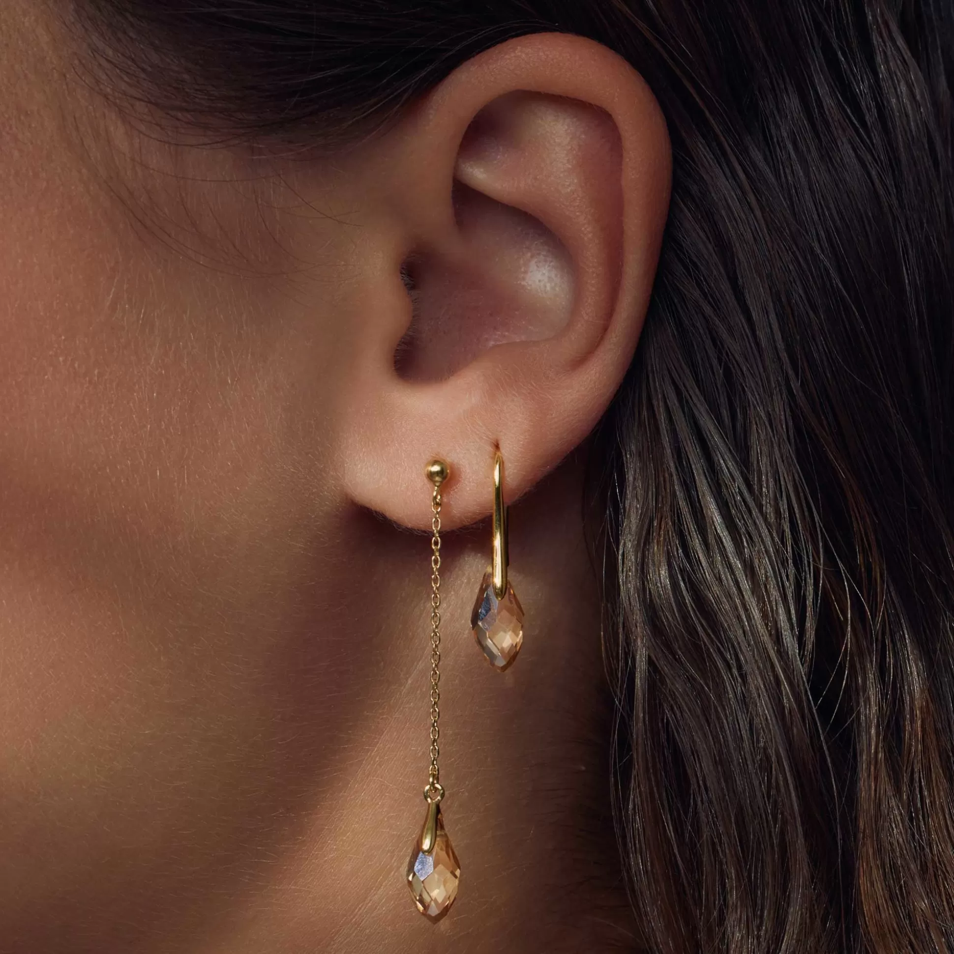 Flash Sale La Sirena Ombrone Orecchini Pendenti In Argento Sterling 925 Placcate Oro Con Placcatura In Oro 14 Carati Orecchini