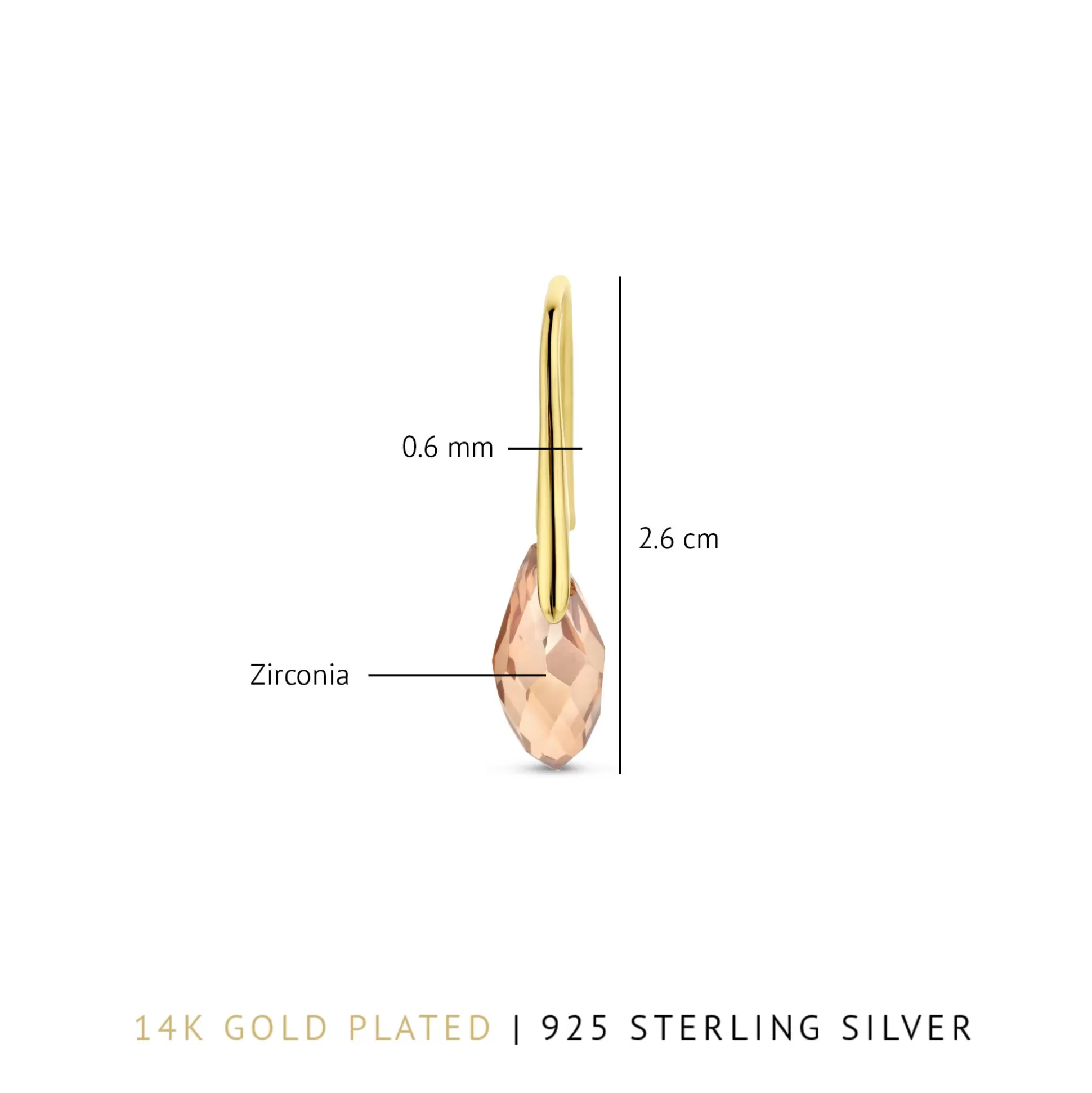 Store La Sirena Ombrone Orecchini Pendenti In Argento Sterling 925 Placcate Oro Con Placcatura In Oro 14 Carati Orecchini