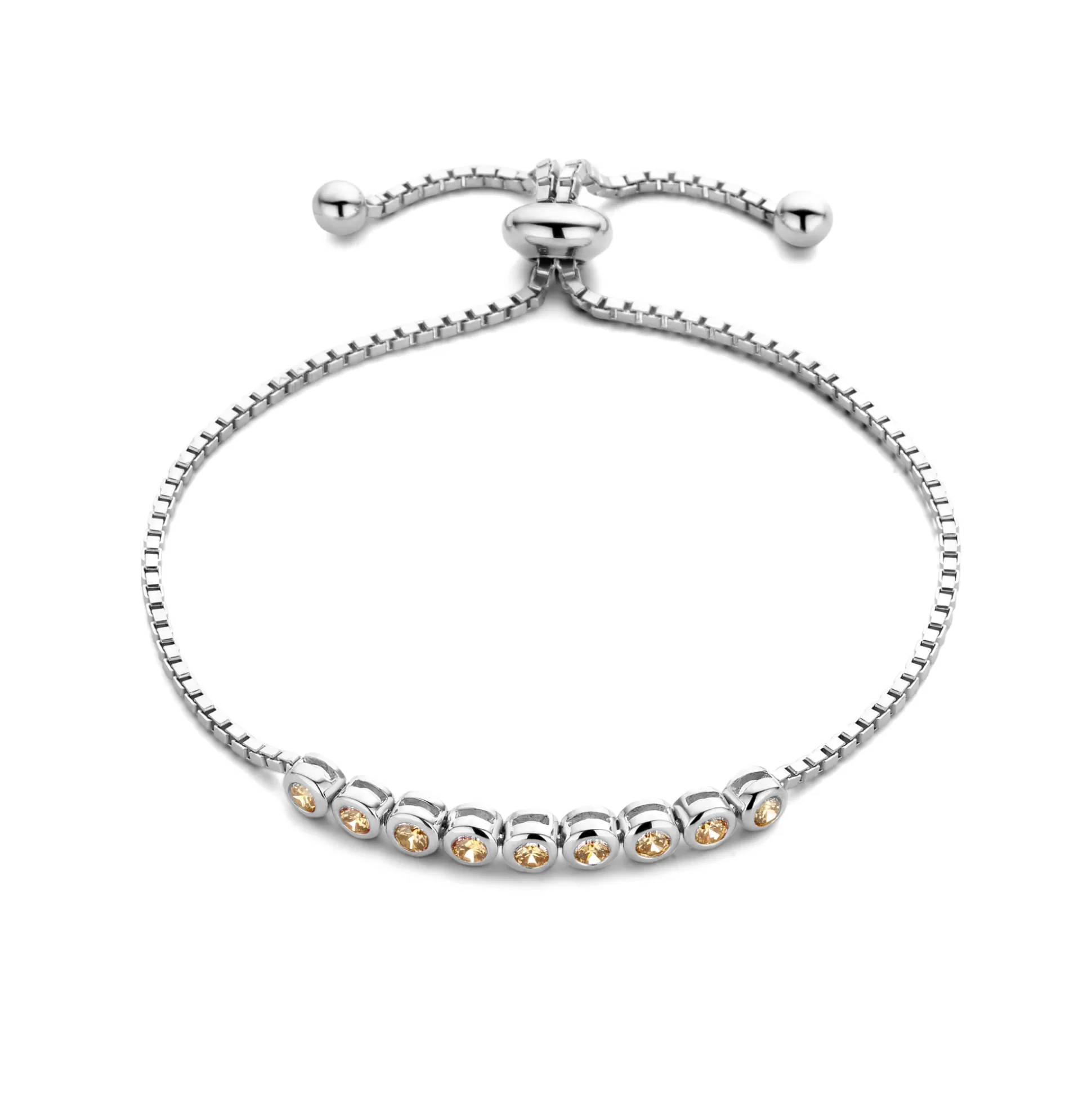 Hot Mia Colore Arosa Bracciale In Argento Sterling 925 Con Pietre Zircone Rosa Bracciali