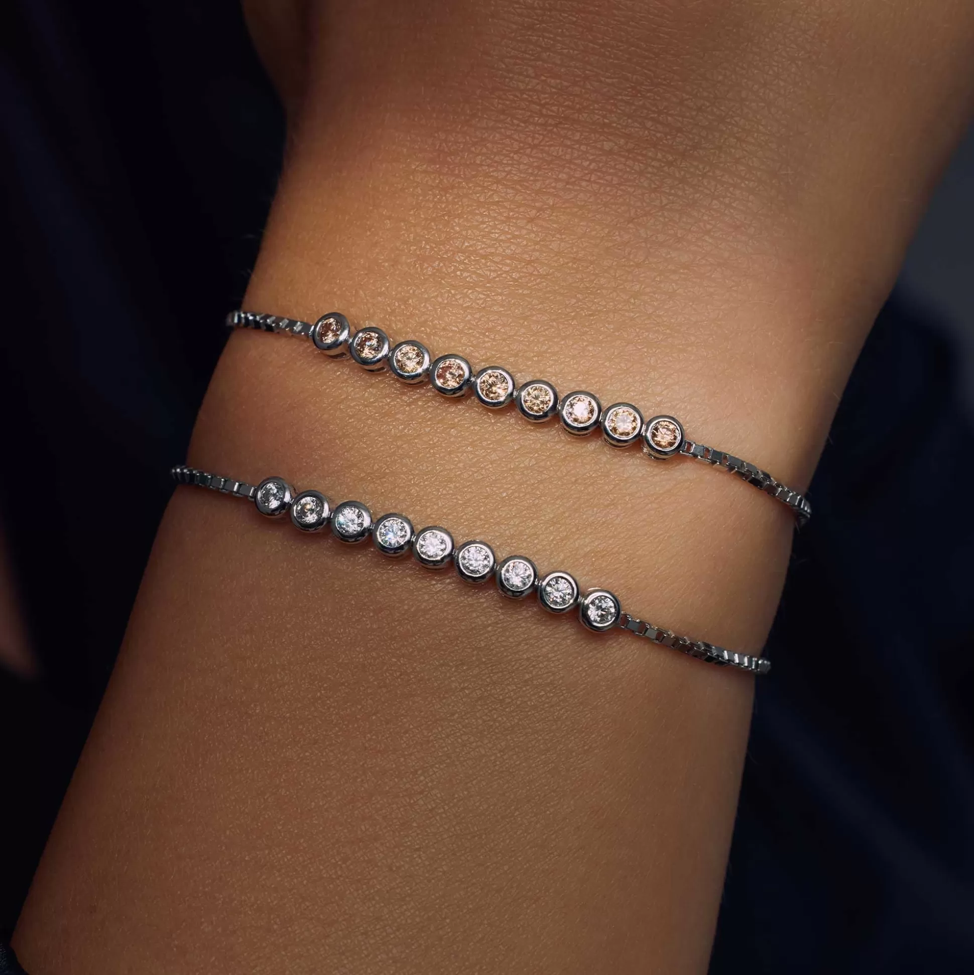 Hot Mia Colore Arosa Bracciale In Argento Sterling 925 Con Pietre Zircone Rosa Bracciali
