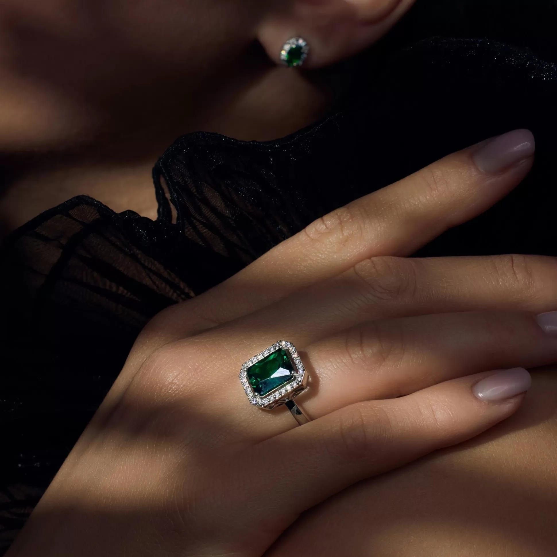 Best Mia Colore Verdi Anello In Argento Sterling 925 Con Pietra Zircone Verde Anelli