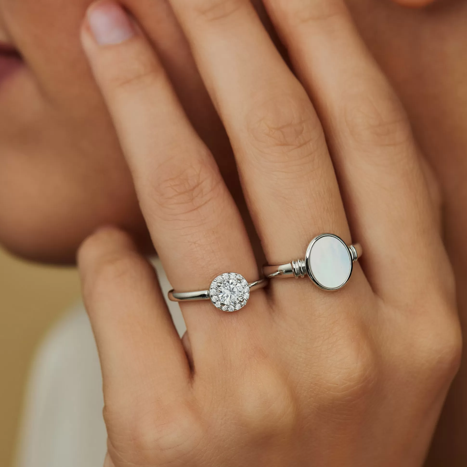 Clearance Ponte Vecchio Dalia Anello In Argento Sterling 925 Con Pietra Zircone Anelli