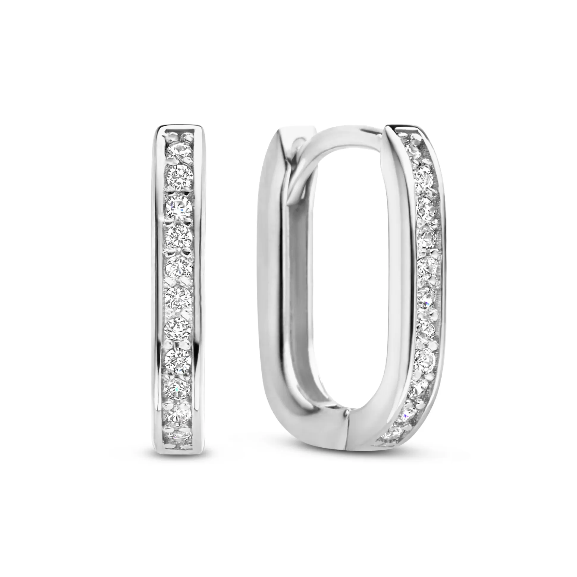 Hot Ponte Vecchio Elina Creoli In Argento Sterling 925 Con Pietre Zircone Orecchini