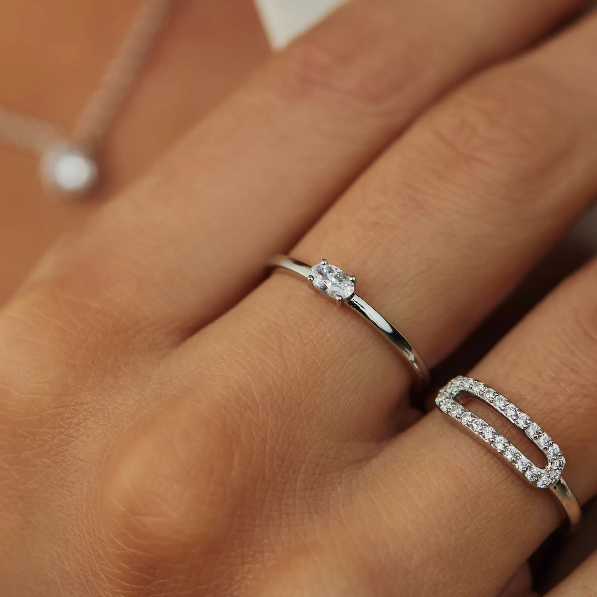 Outlet Ponte Vecchio Milena Anello In Argento Sterling 925 Con Pietra Zircone Anelli