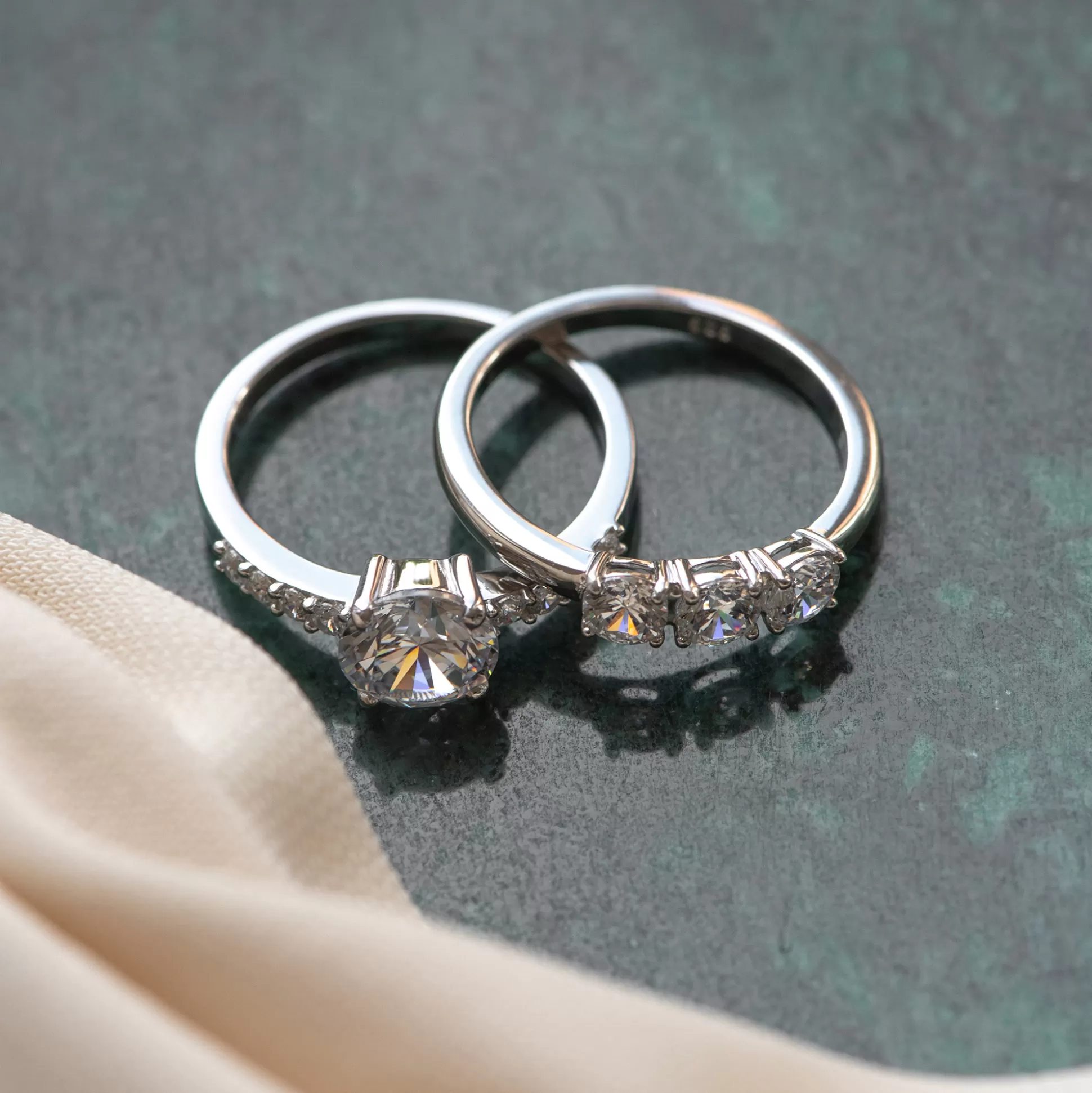 Fashion Ponte Vecchio Santa Trinita Anello In Argento Sterling 925 Con Pietre Zircone Anelli