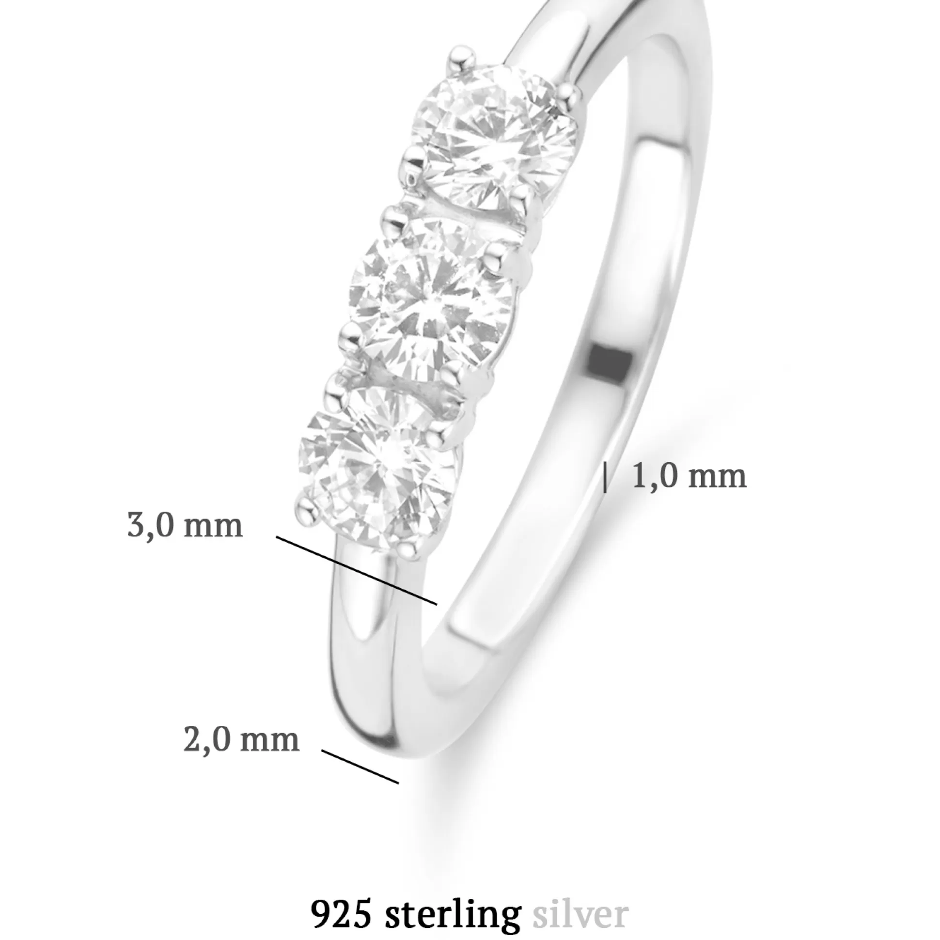 Fashion Ponte Vecchio Santa Trinita Anello In Argento Sterling 925 Con Pietre Zircone Anelli