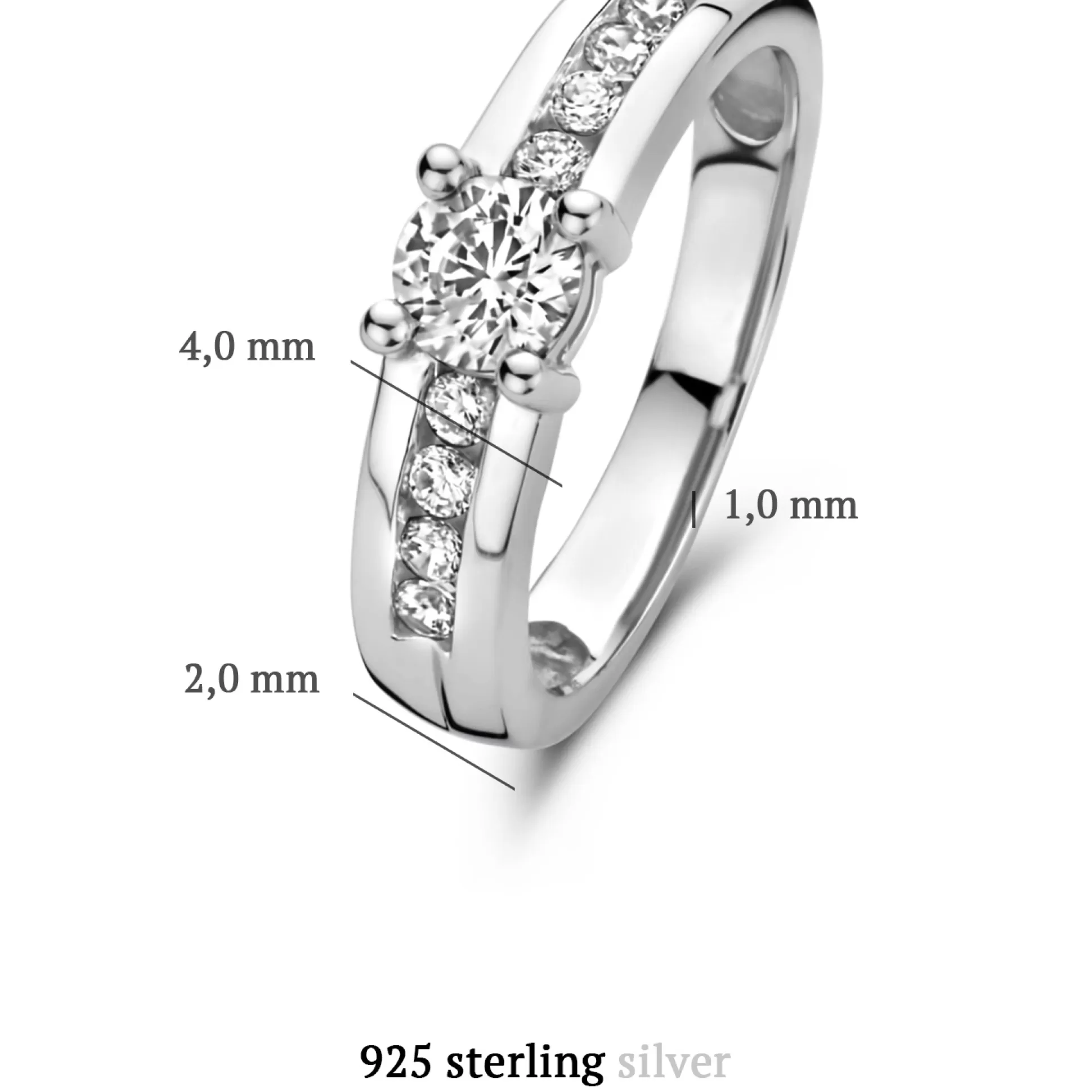 Cheap Ponte Vecchio Santa Trinita Anello In Argento Sterling 925 Con Pietre Zircone Anelli