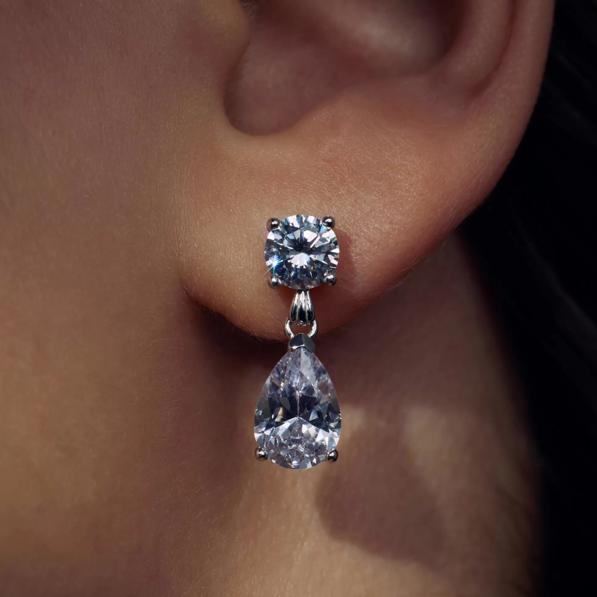 Store Ponte Vecchio Sienna Orecchini Pendenti In Argento Sterling 925 Con Pietra Zircone Orecchini