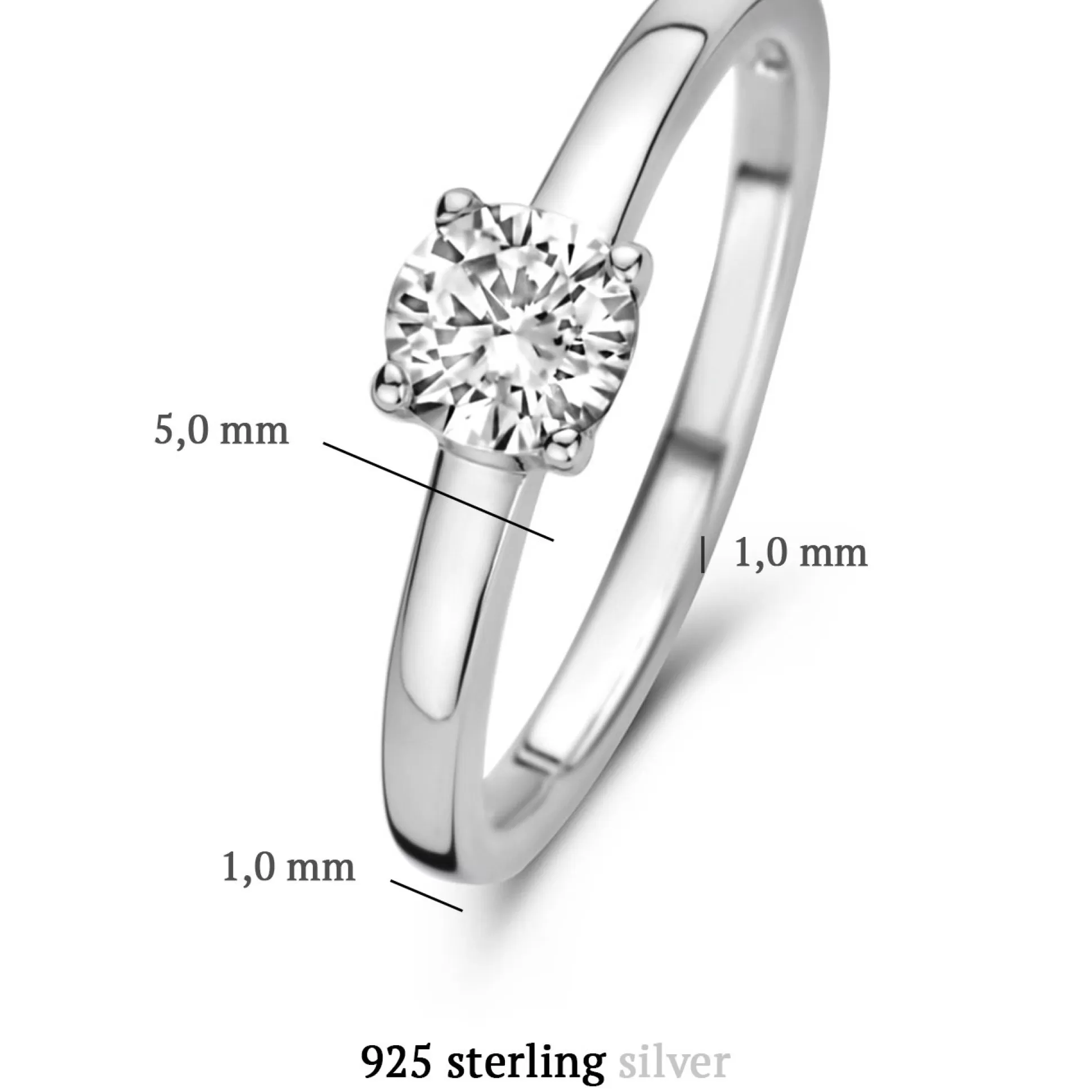 Hot Ponte Vecchio Sofia Anello In Argento Sterling 925 Con Pietra Zircone Anelli