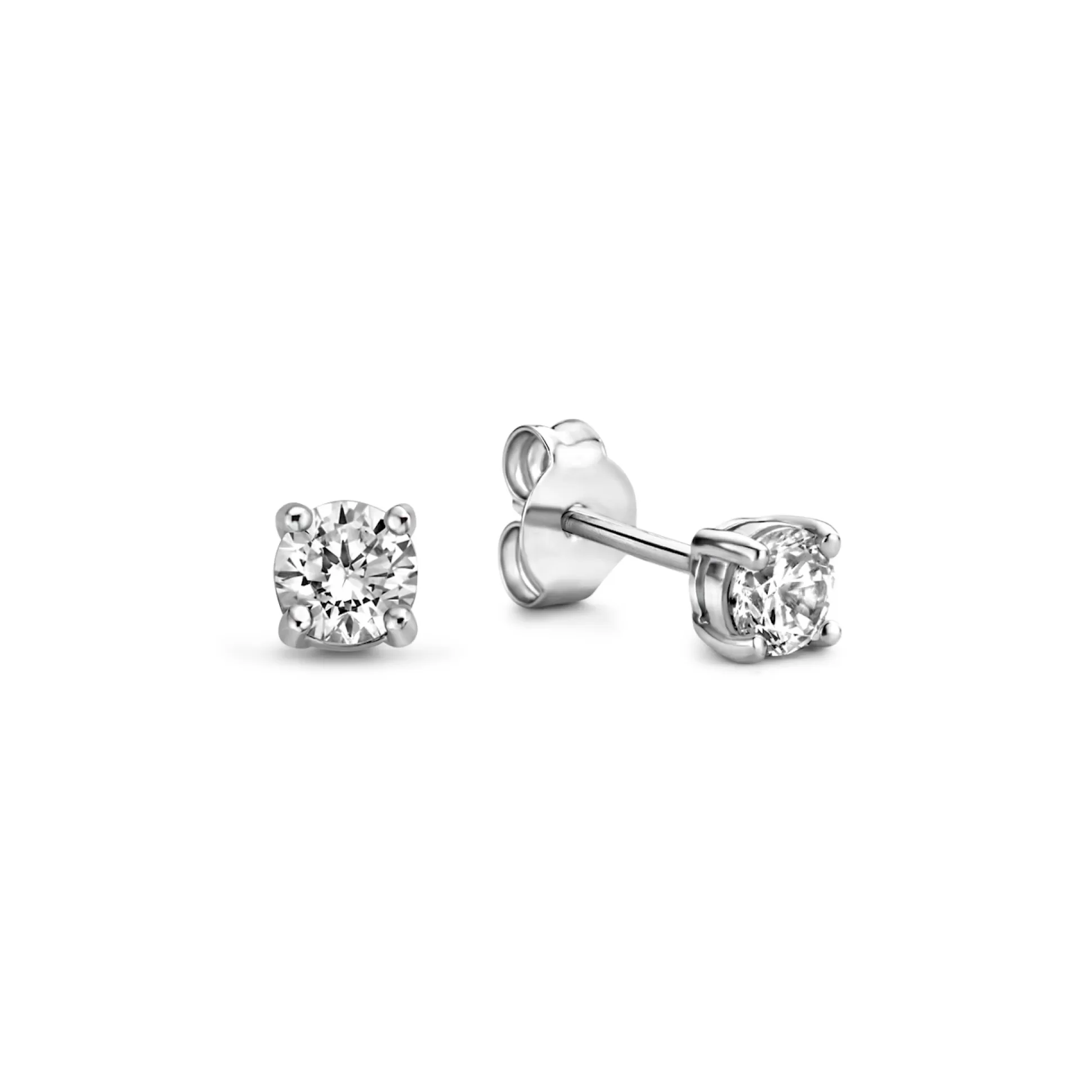 Outlet Ponte Vecchio Sofia Orecchini A Bottone In Argento Sterling 925 Con Pietra Zircone Orecchini A Bottone