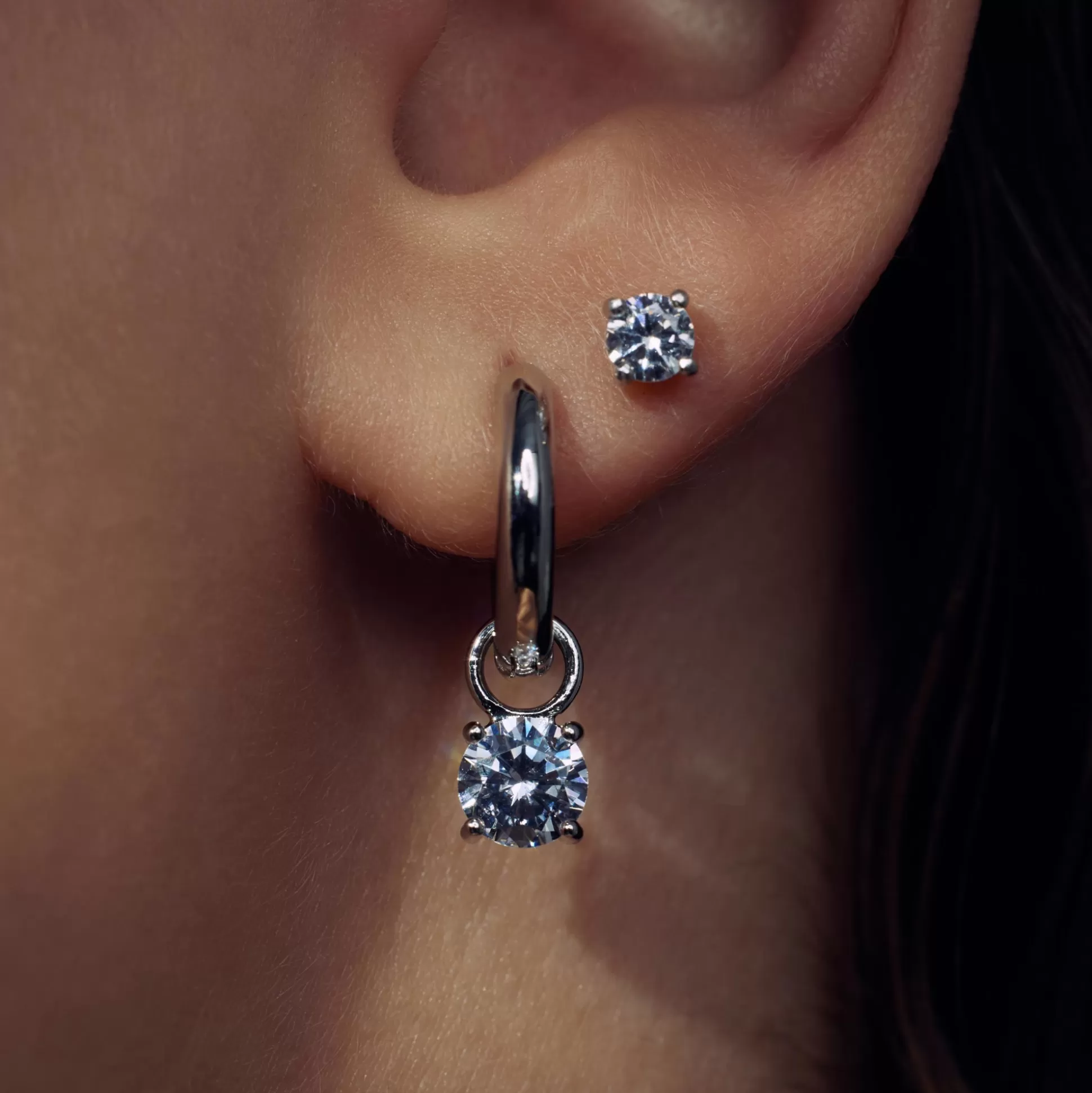 Outlet Ponte Vecchio Sofia Orecchini A Bottone In Argento Sterling 925 Con Pietra Zircone Orecchini A Bottone