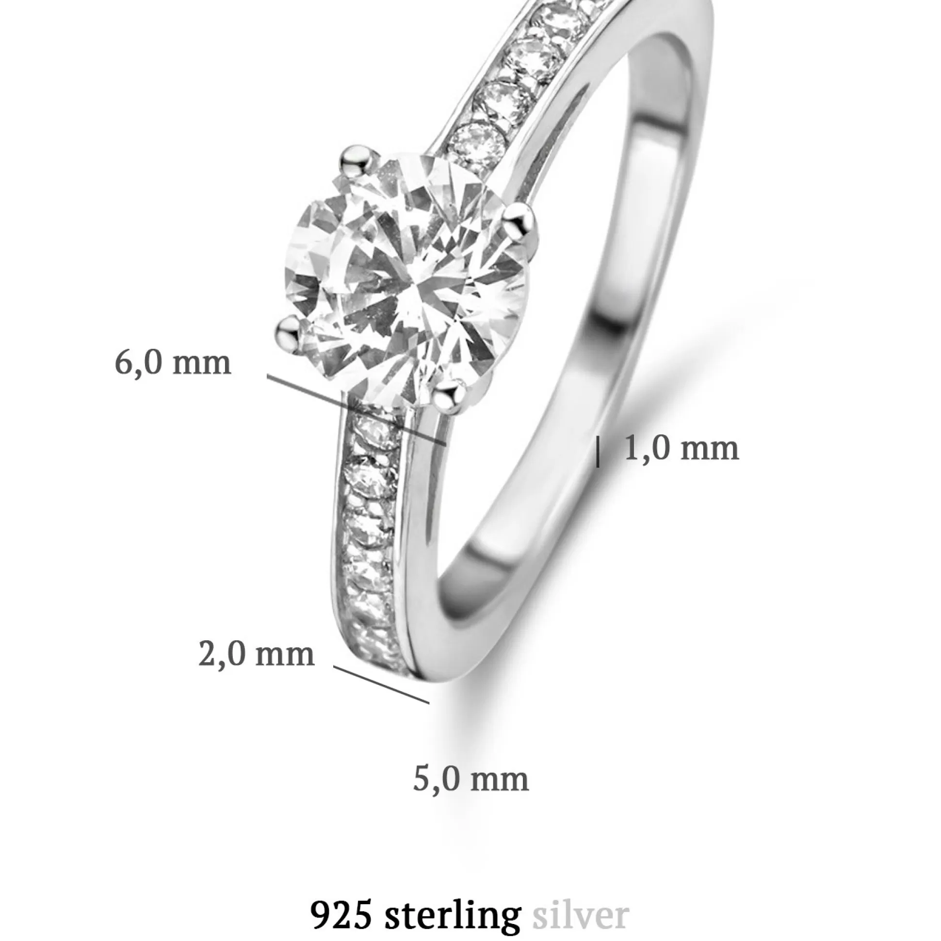 New Ponte Vecchio Uffizi Anello In Argento Sterling 925 Con Pietra Zircone Anelli
