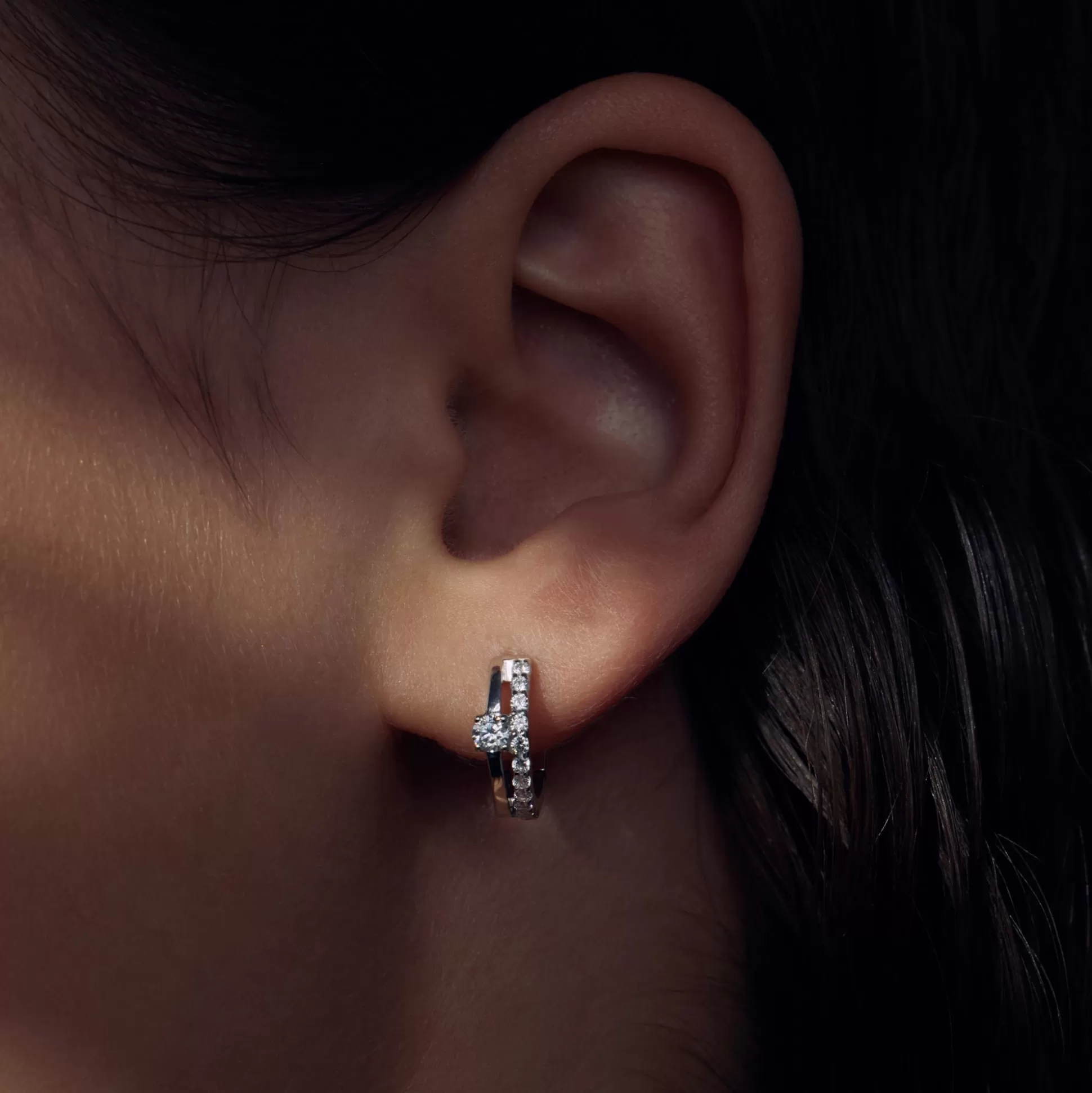 Outlet Ponte Vecchio Uffizi Creole In Argento Sterling 925 Con Pietre Zircone Orecchini