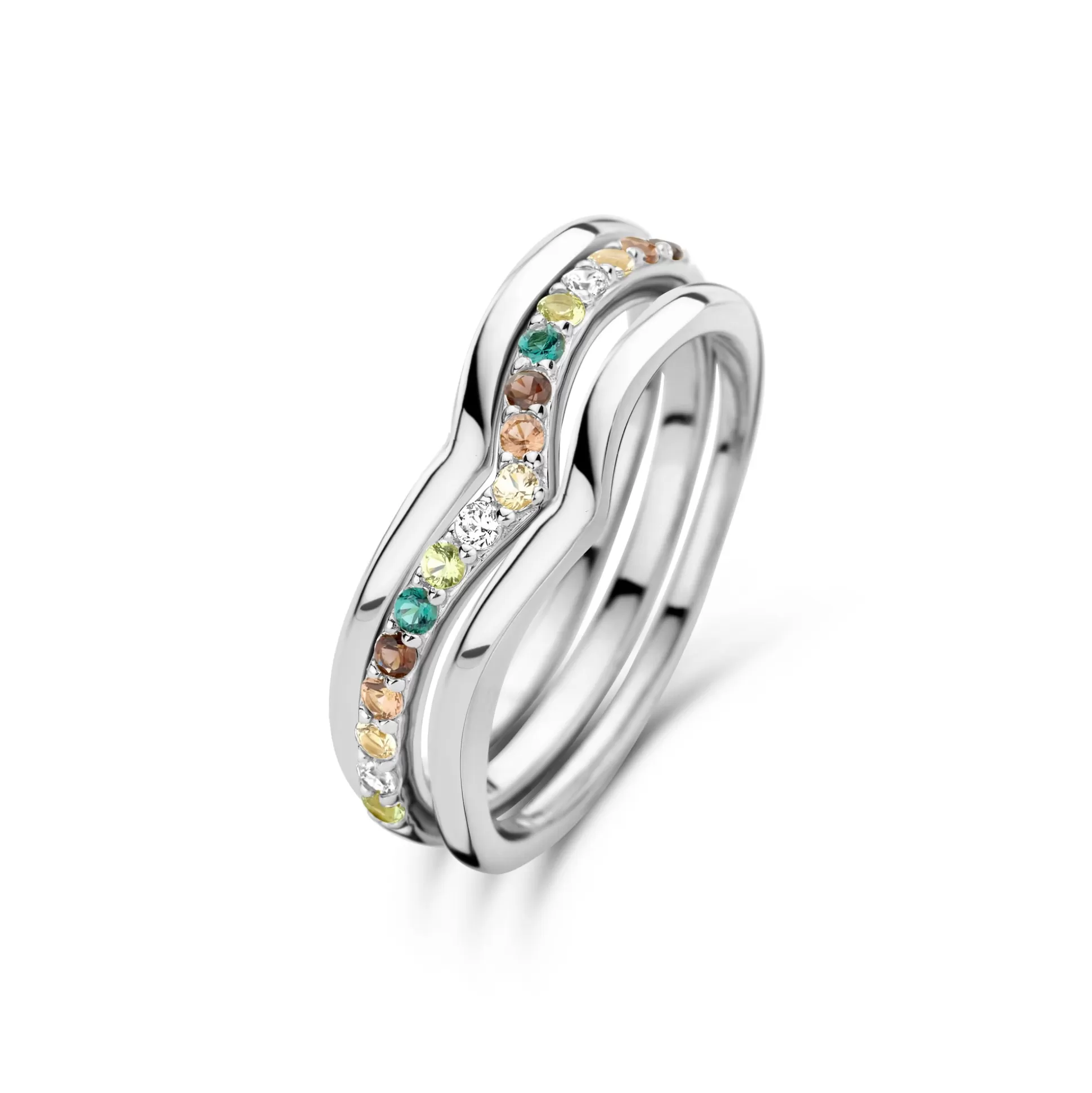 Best Sale Santa Maria Del Fiore Anelli In Argento Sterling 925 Con Pietre Zircone Colorate Anelli