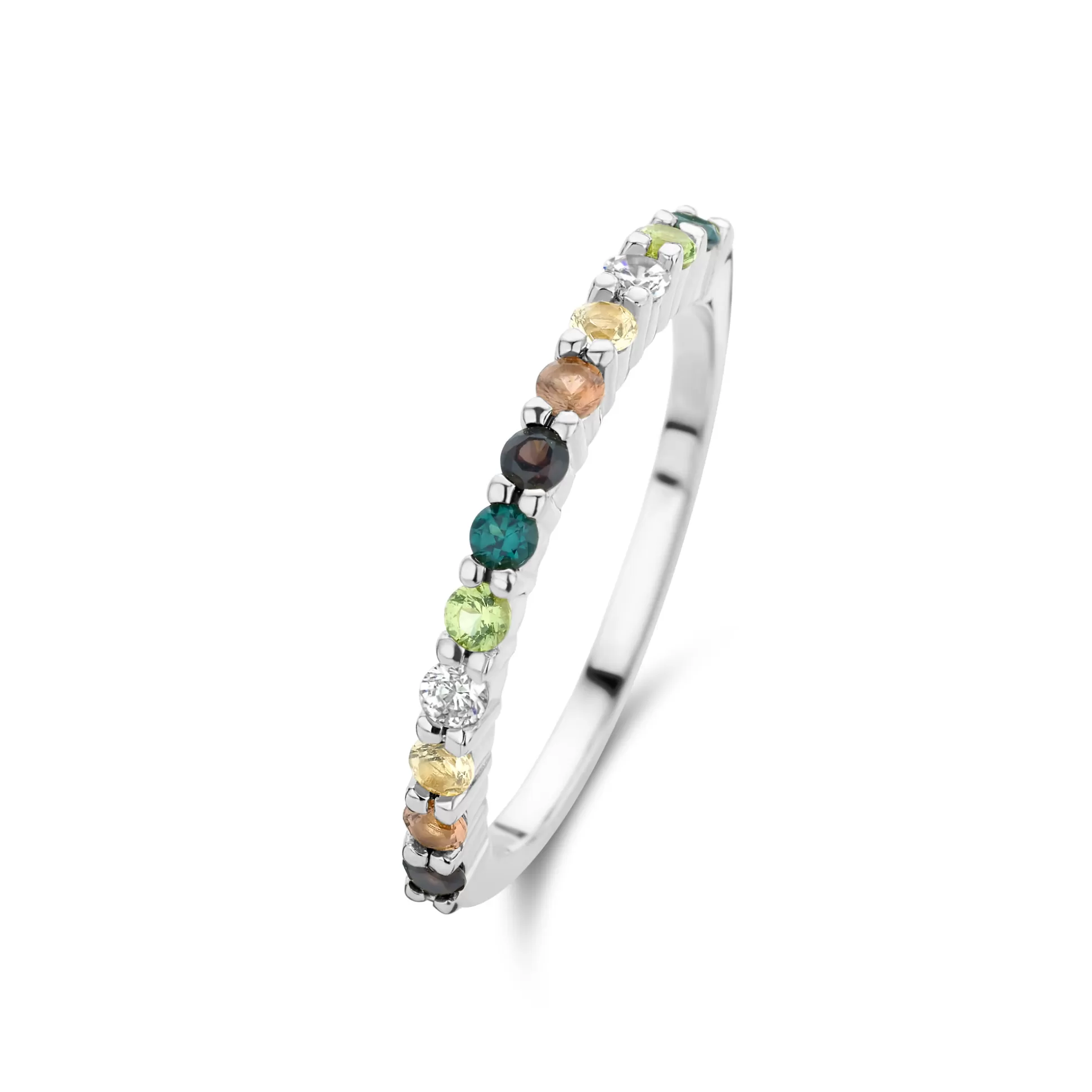 Fashion Santa Maria Del Fiore Anello In Argento Sterling 925 Con Pietre Zircone Colorate Anelli