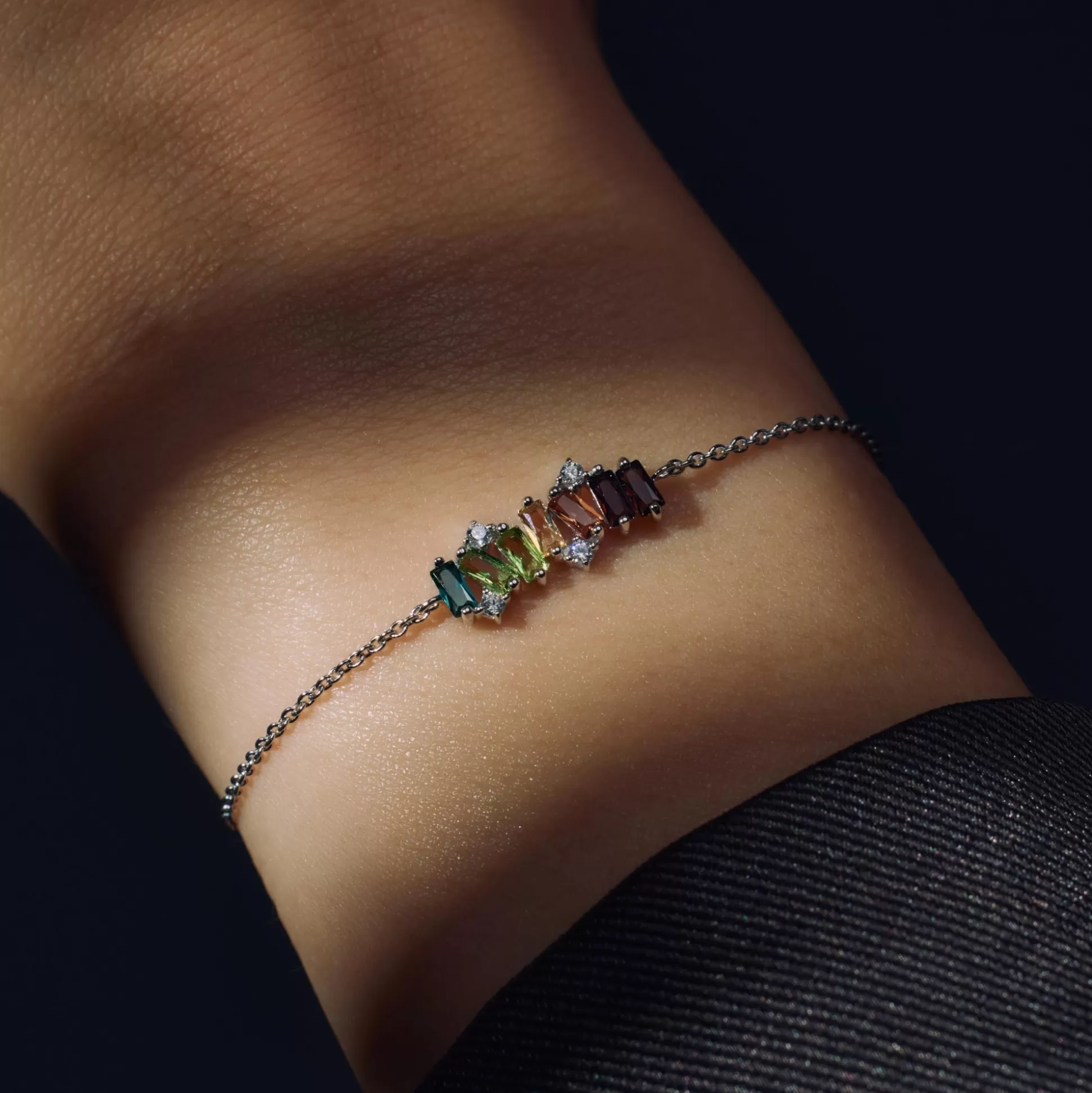 Shop Santa Maria Del Fiore Bracciale In Argento Sterling 925 Con Pietre Zircone Colorate Bracciali