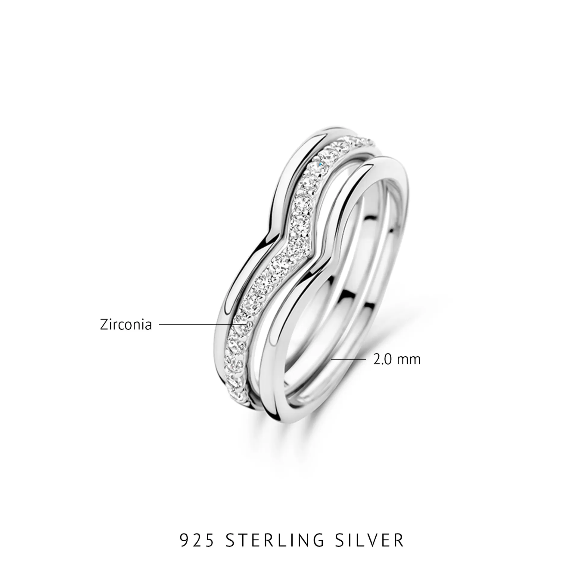 Cheap Santa Maria Della Base Anelli In Argento Sterling 925 Con Pietre Zircone Anelli