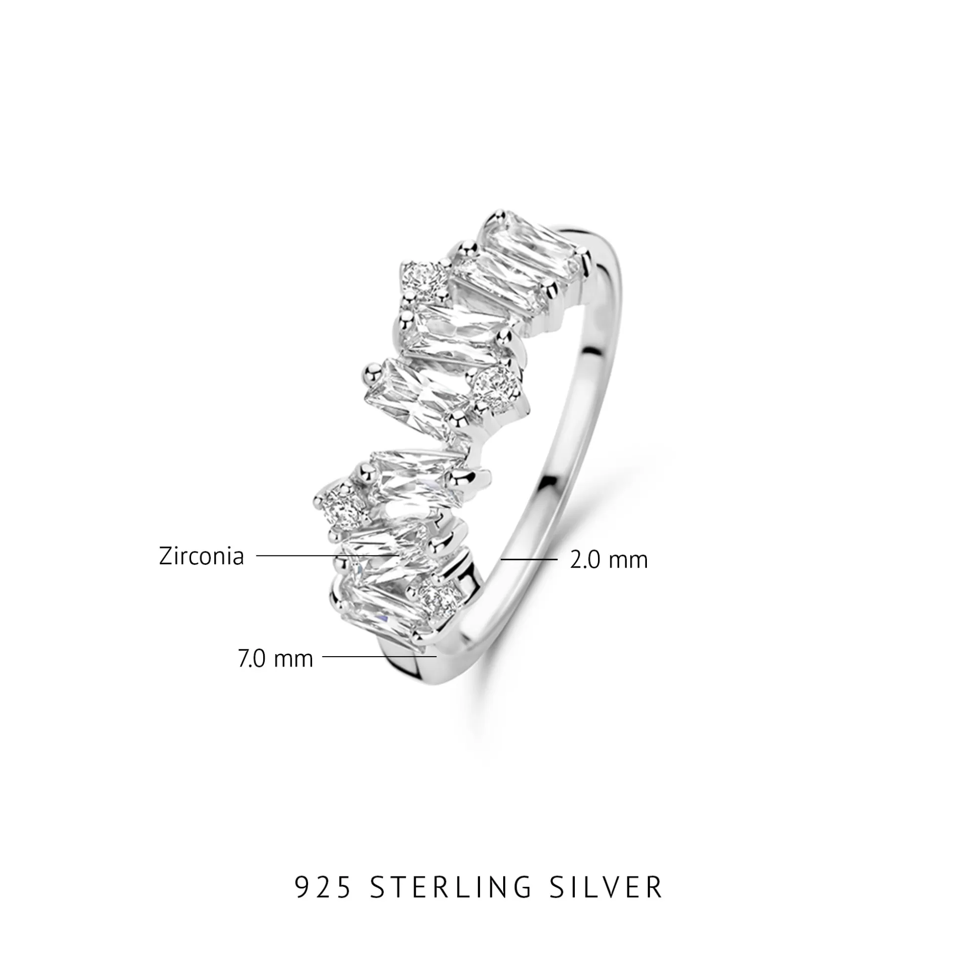 Hot Santa Maria Della Base Anello In Argento Sterling 925 Con Pietre Zircone Anelli