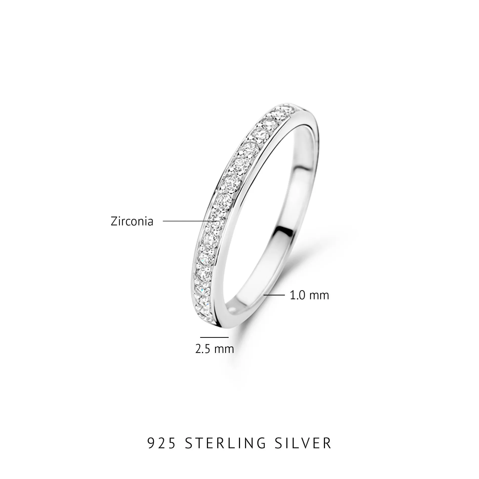 Shop Santa Maria Della Base Anello In Argento Sterling 925 Con Pietre Zircone Anelli