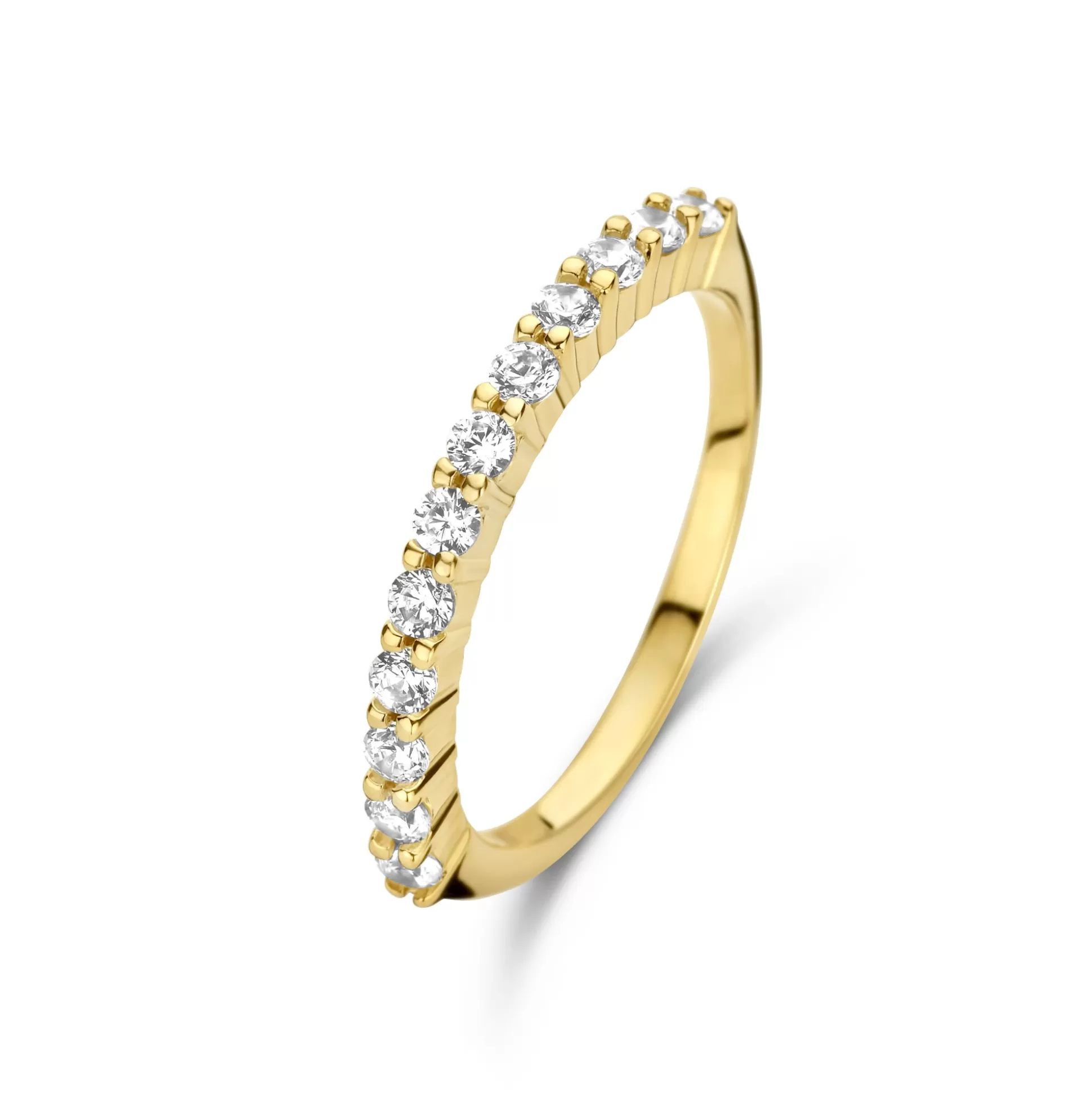Shop Santa Maria Della Base Anello In Argento Sterling 925 Placcato Oro Con Pietre Zircone Anelli