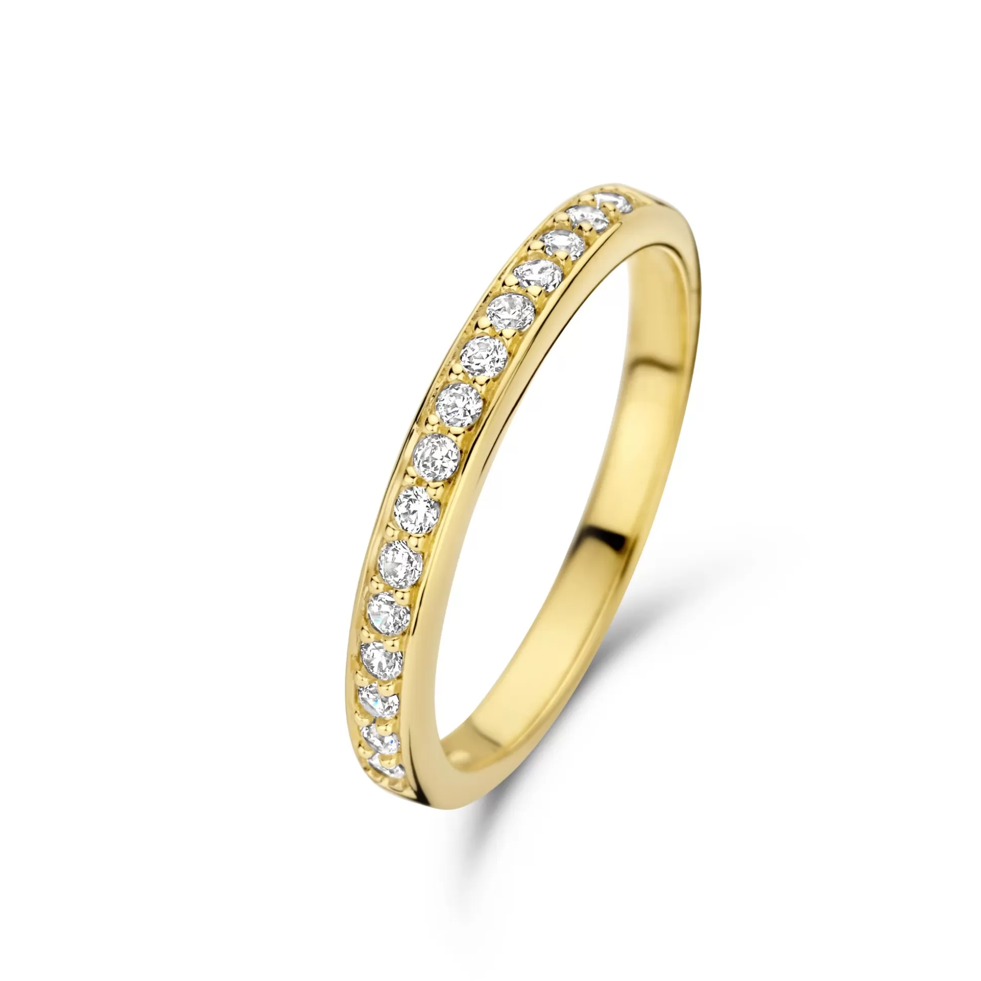 Cheap Santa Maria Della Base Anello In Argento Sterling 925 Placcato Oro Con Pietre Zircone Anelli