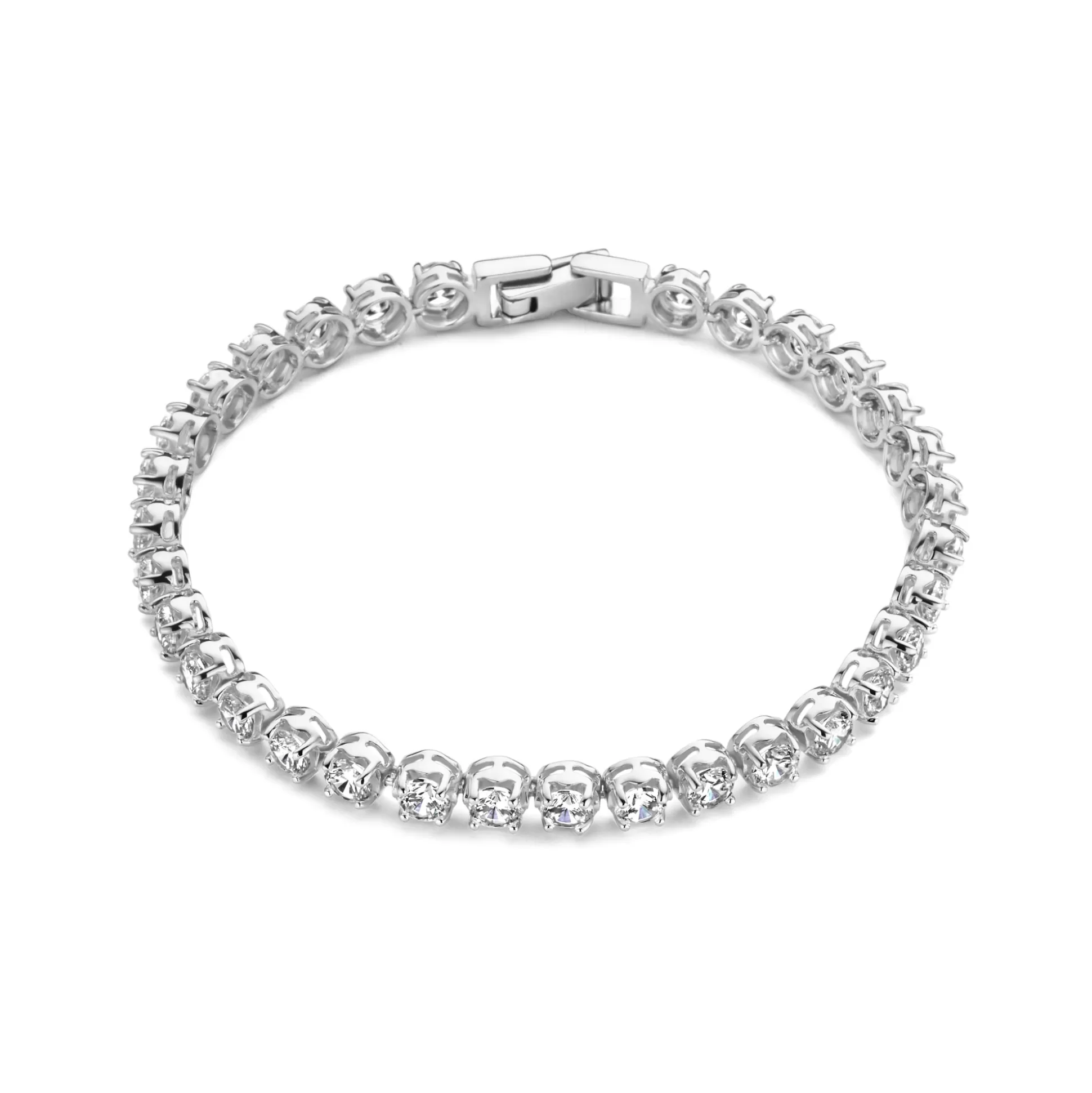 Fashion Santa Maria Della Base Bracciale In Argento Sterling 925 Con Pietre Zircone Bracciali