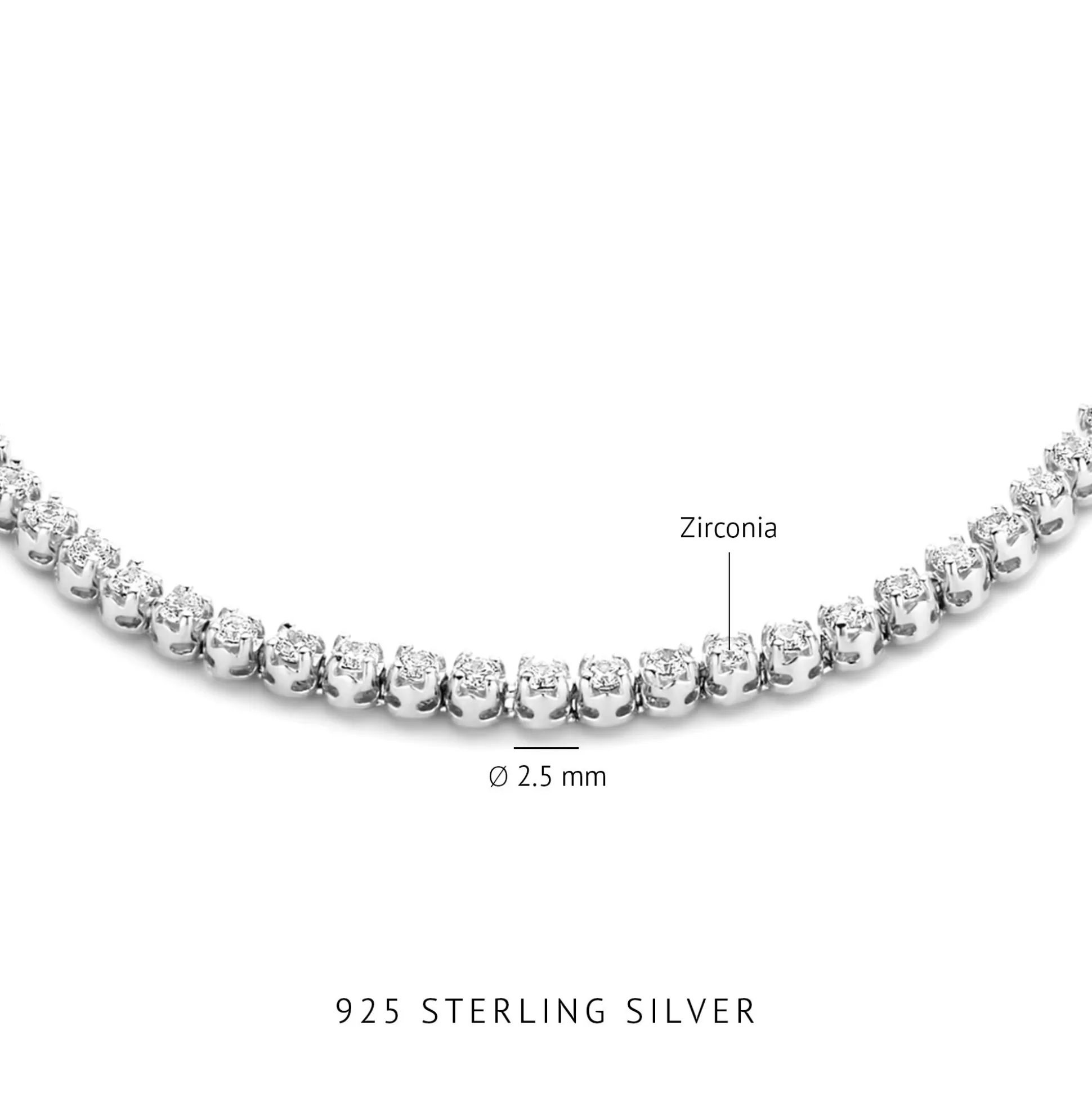 Fashion Santa Maria Della Base Bracciale In Argento Sterling 925 Con Pietre Zircone Bracciali