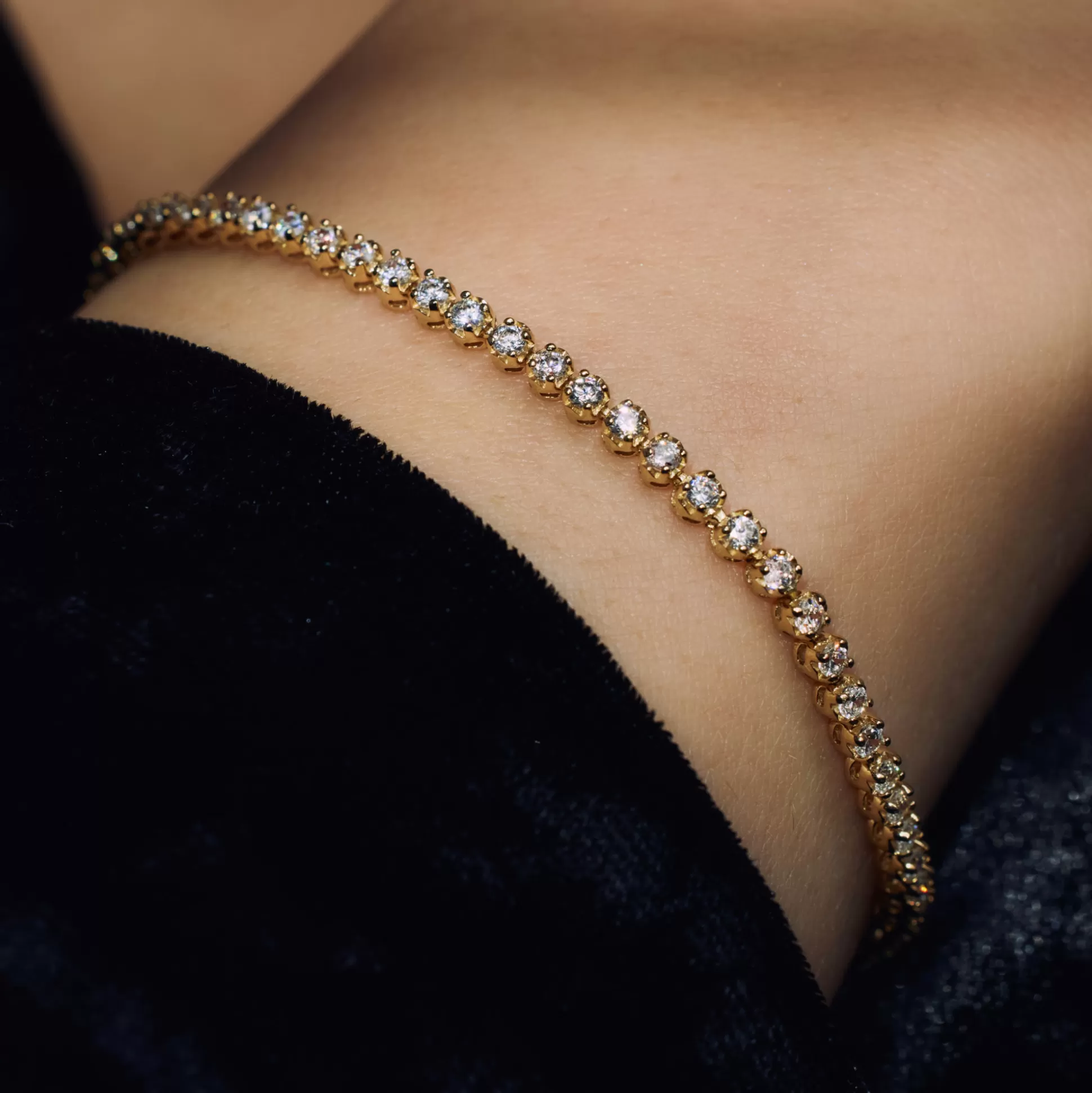 Clearance Santa Maria Della Base Bracciale In Argento Sterling 925 Placcato Oro Con Pietre Zircone Bracciali