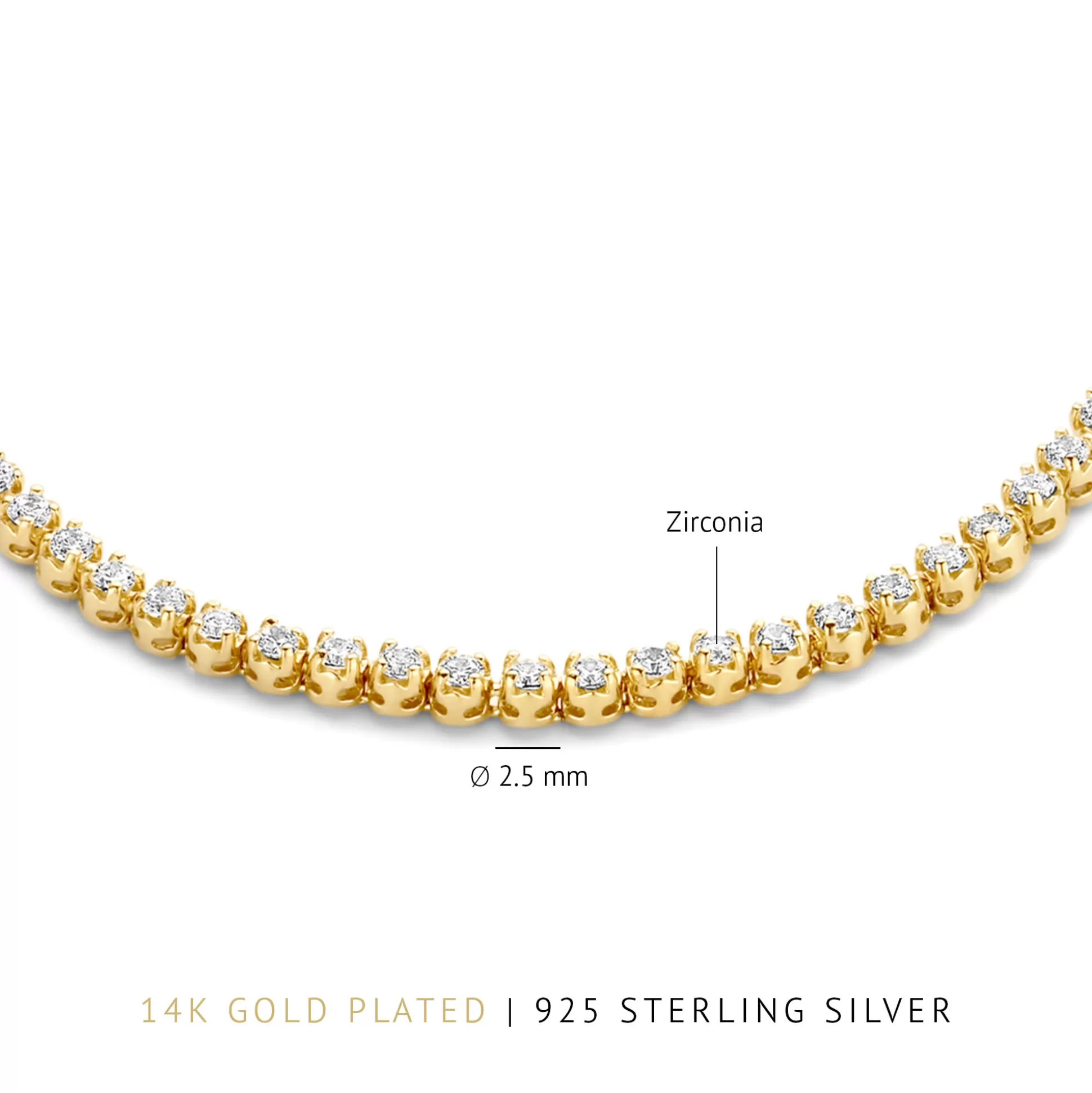 Clearance Santa Maria Della Base Bracciale In Argento Sterling 925 Placcato Oro Con Pietre Zircone Bracciali