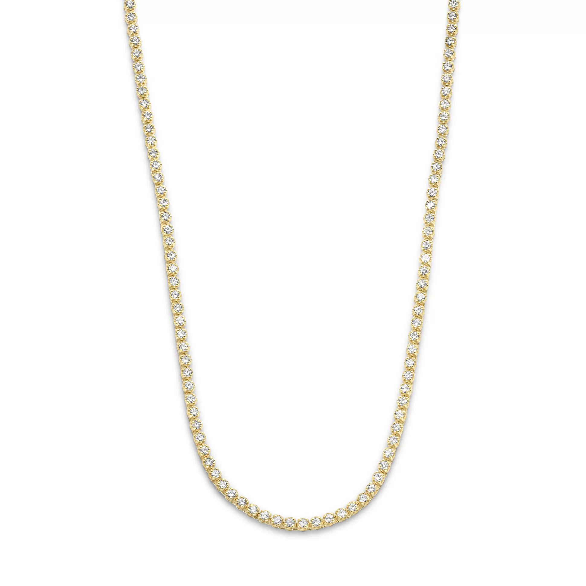 New Santa Maria Della Base Collana In Argento Sterling 925 Placcato Oro Con Pietre Zircone Collane