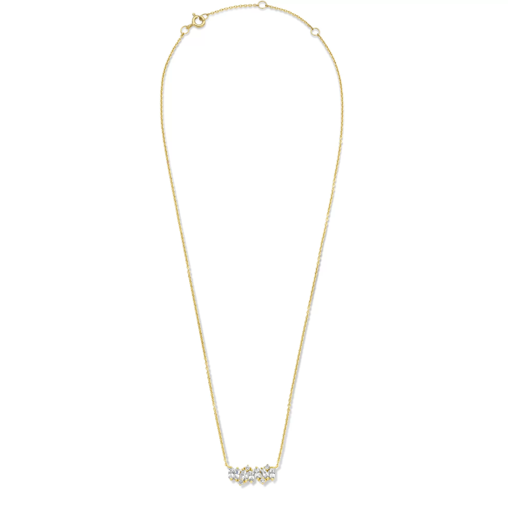 Cheap Santa Maria Della Base Collana In Argento Sterling 925 Placcato Oro Con Pietre Zircone Collane
