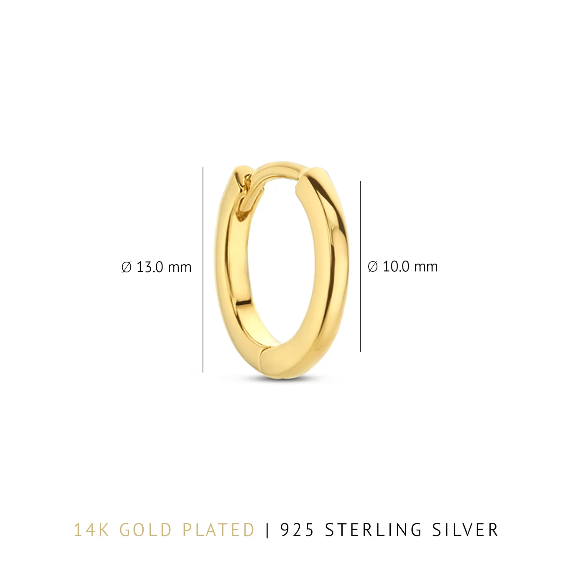 Outlet Santa Maria Della Base Creoli In Argento Sterling 925 Placcate Oro Con Placcatura In Oro 14 Carati Orecchini