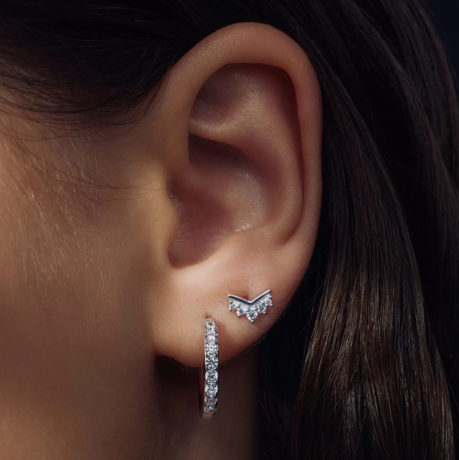 Best Sale Santa Maria Della Base Orecchini A Bottone In Argento Sterling 925 Con Pietre Zircone Orecchini A Bottone