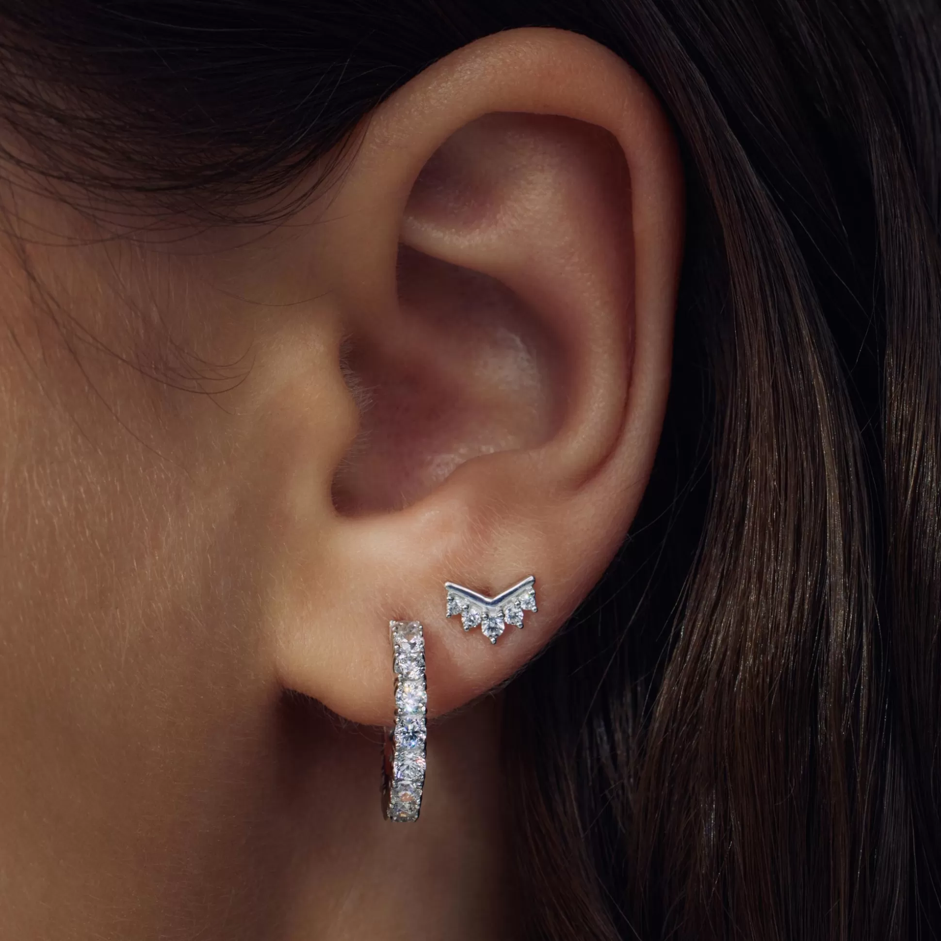 Best Sale Santa Maria Della Base Orecchini A Bottone In Argento Sterling 925 Con Pietre Zircone Orecchini A Bottone
