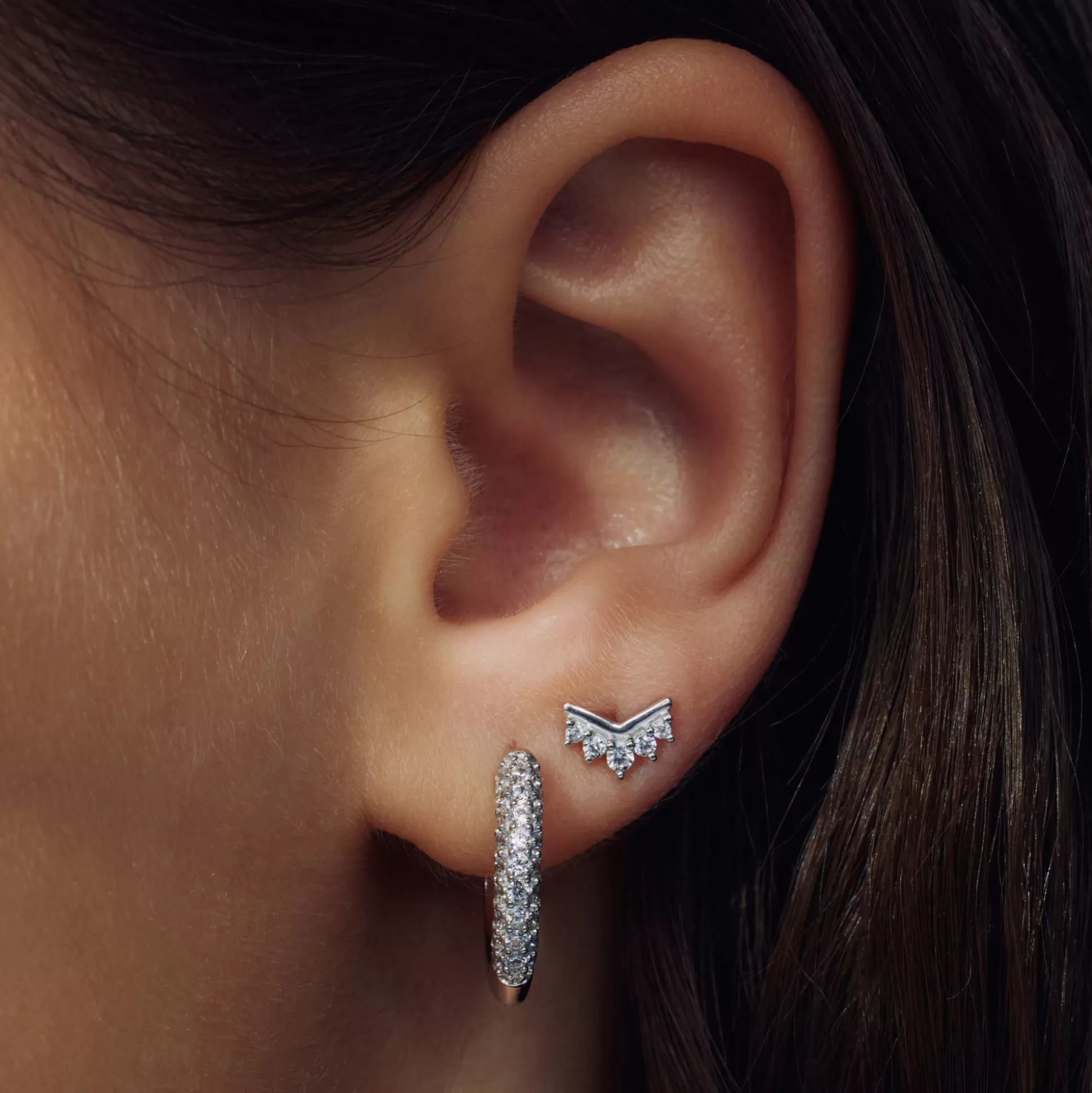 Best Sale Santa Maria Della Base Orecchini A Bottone In Argento Sterling 925 Con Pietre Zircone Orecchini A Bottone
