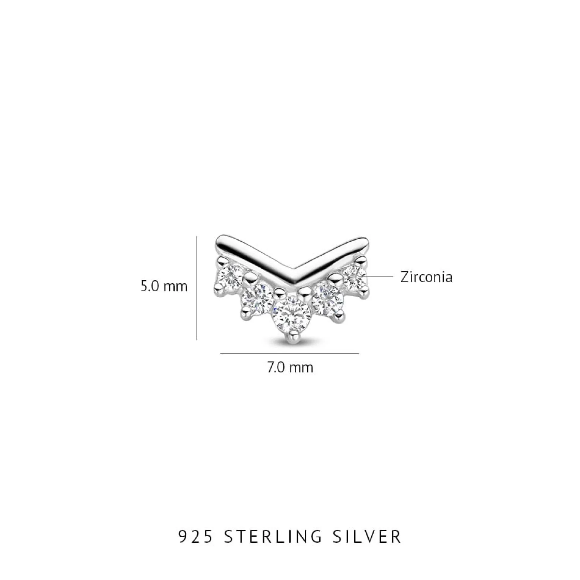 Best Sale Santa Maria Della Base Orecchini A Bottone In Argento Sterling 925 Con Pietre Zircone Orecchini A Bottone