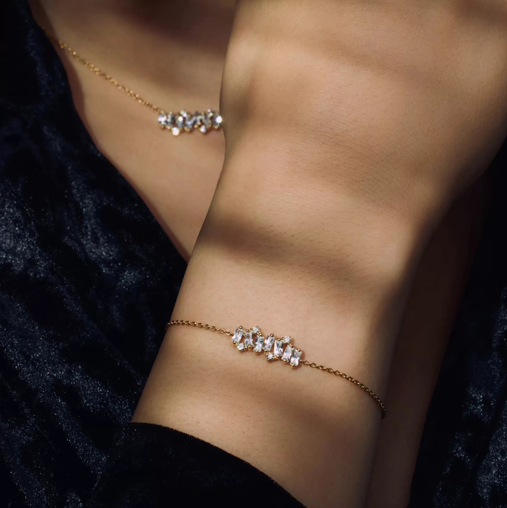 Cheap Sorprendimi Idee Regalo Collana E Bracciale In Argento Sterling 925 Placcato Oro Con Pietre Zircone Collane
