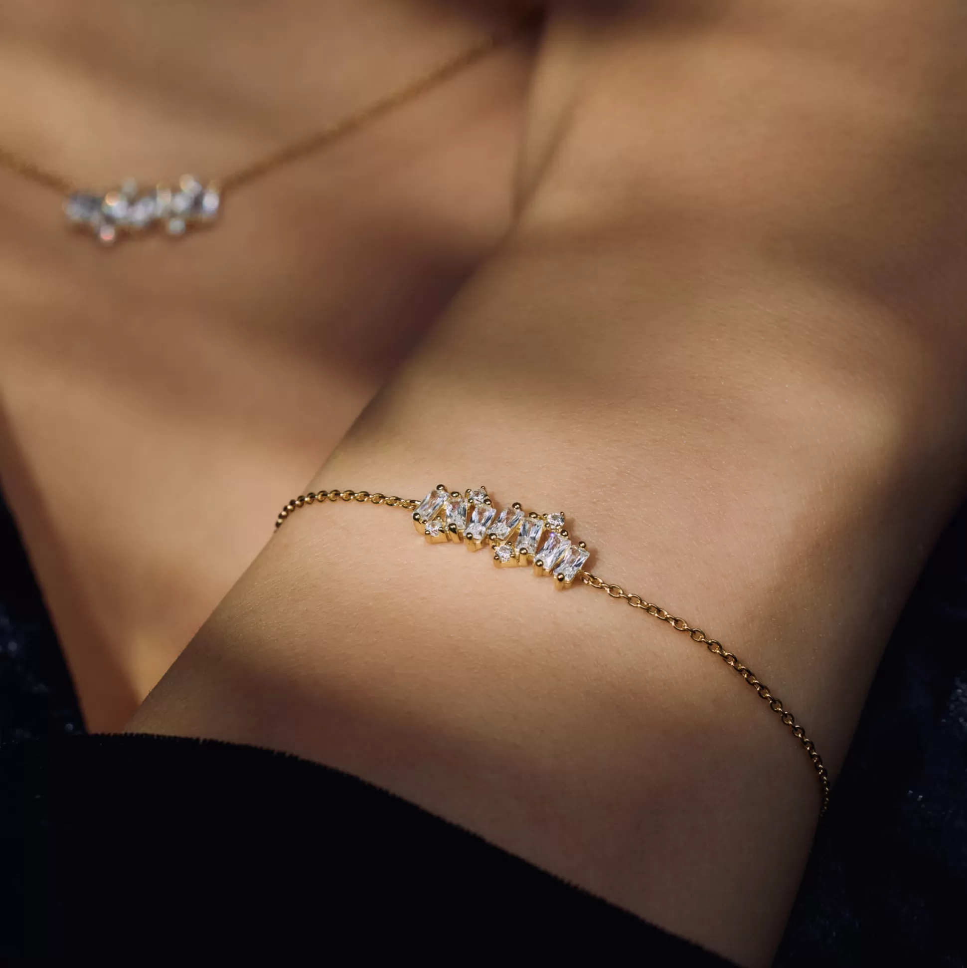 Cheap Sorprendimi Idee Regalo Collana E Bracciale In Argento Sterling 925 Placcato Oro Con Pietre Zircone Collane