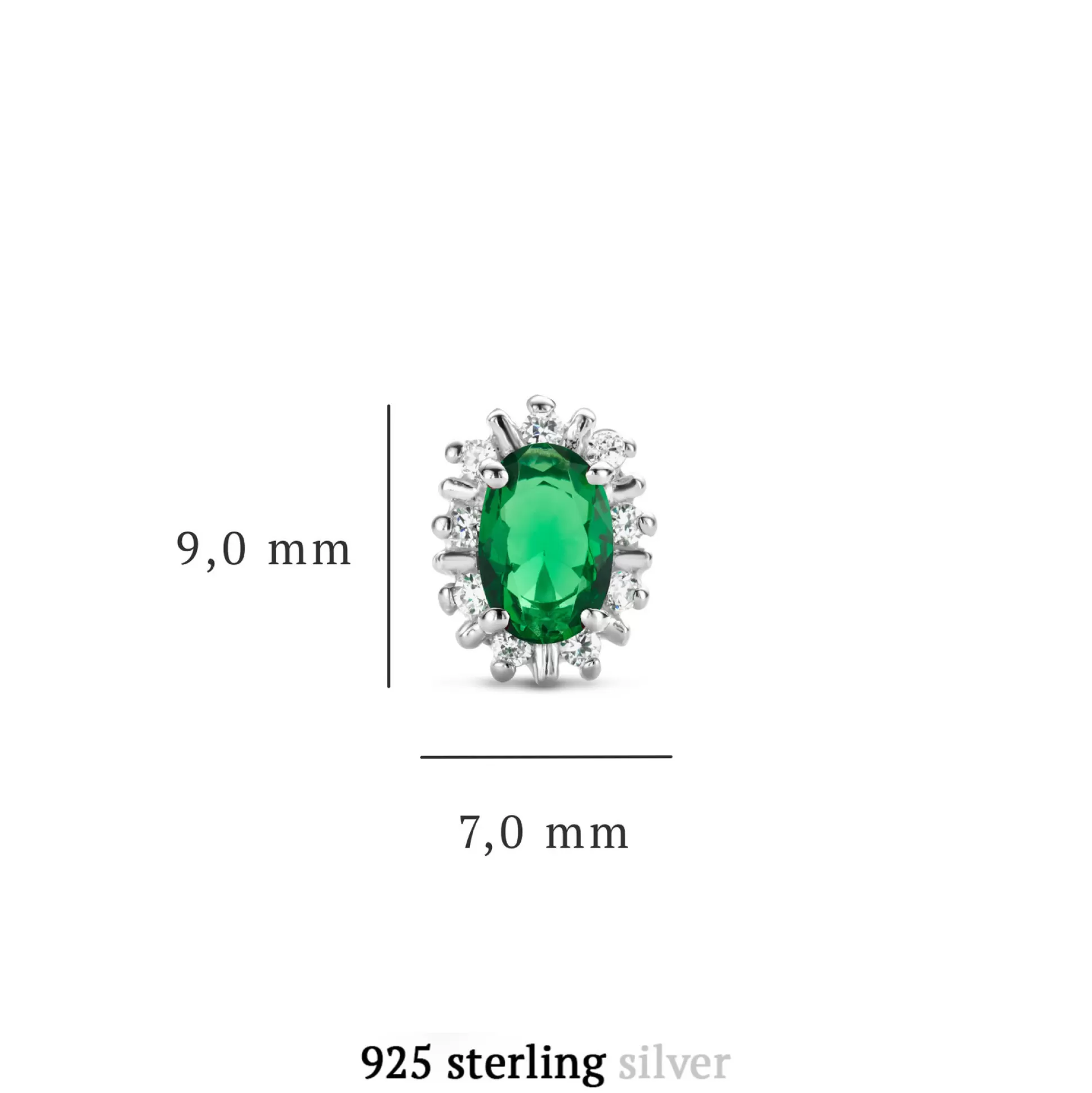 Shop Sorprendimi Idee Regalo Collana E Orecchini A Bottone In Argento Sterling 925 Con Pietre Zircone Verde Orecchini A Bottone