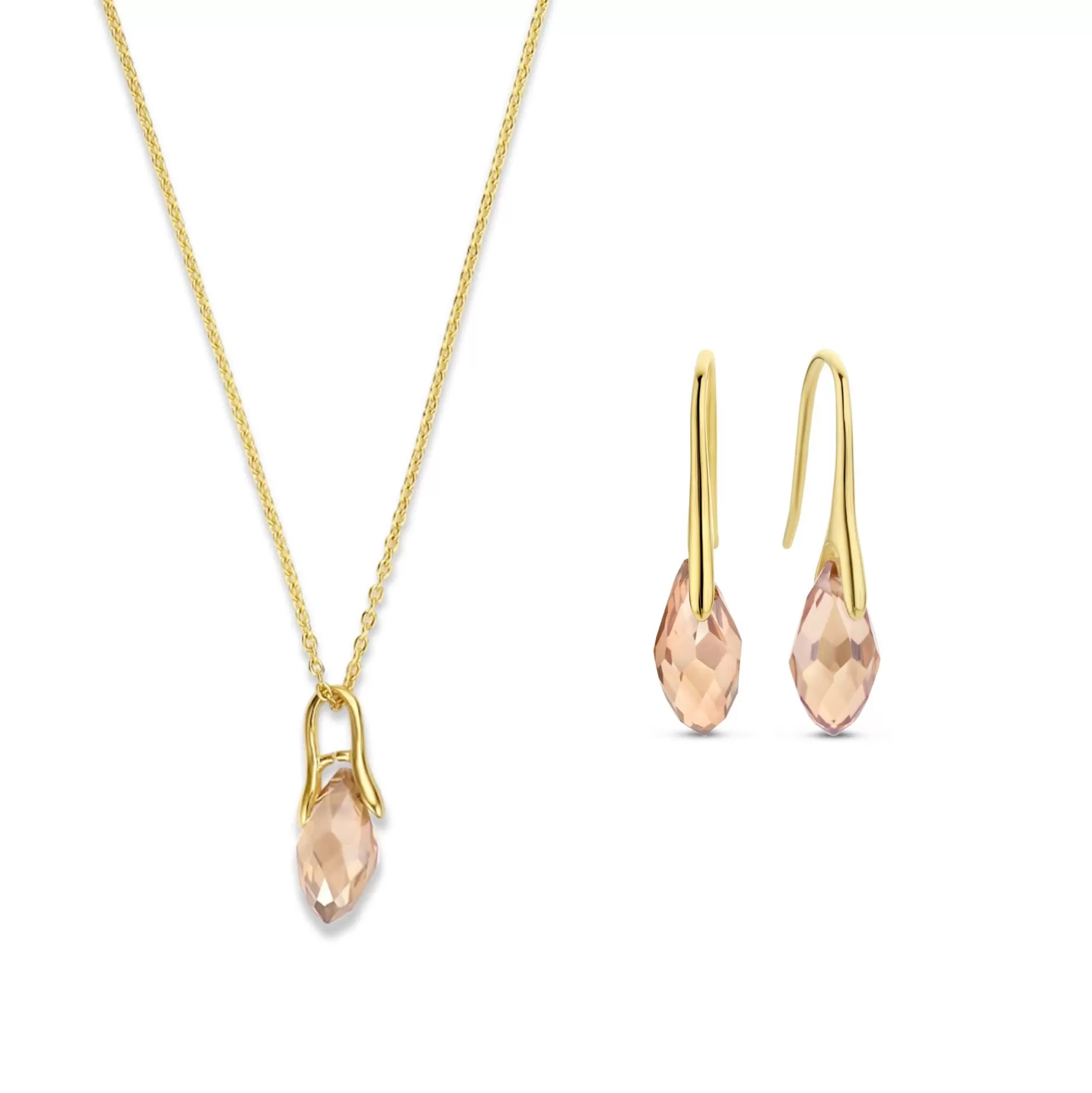 Clearance Sorprendimi Idee Regalo Collana E Orecchini Pendenti In Argento Sterling 925 Placcate Oro Con Placcatura In Oro 14 Carati Orecchini