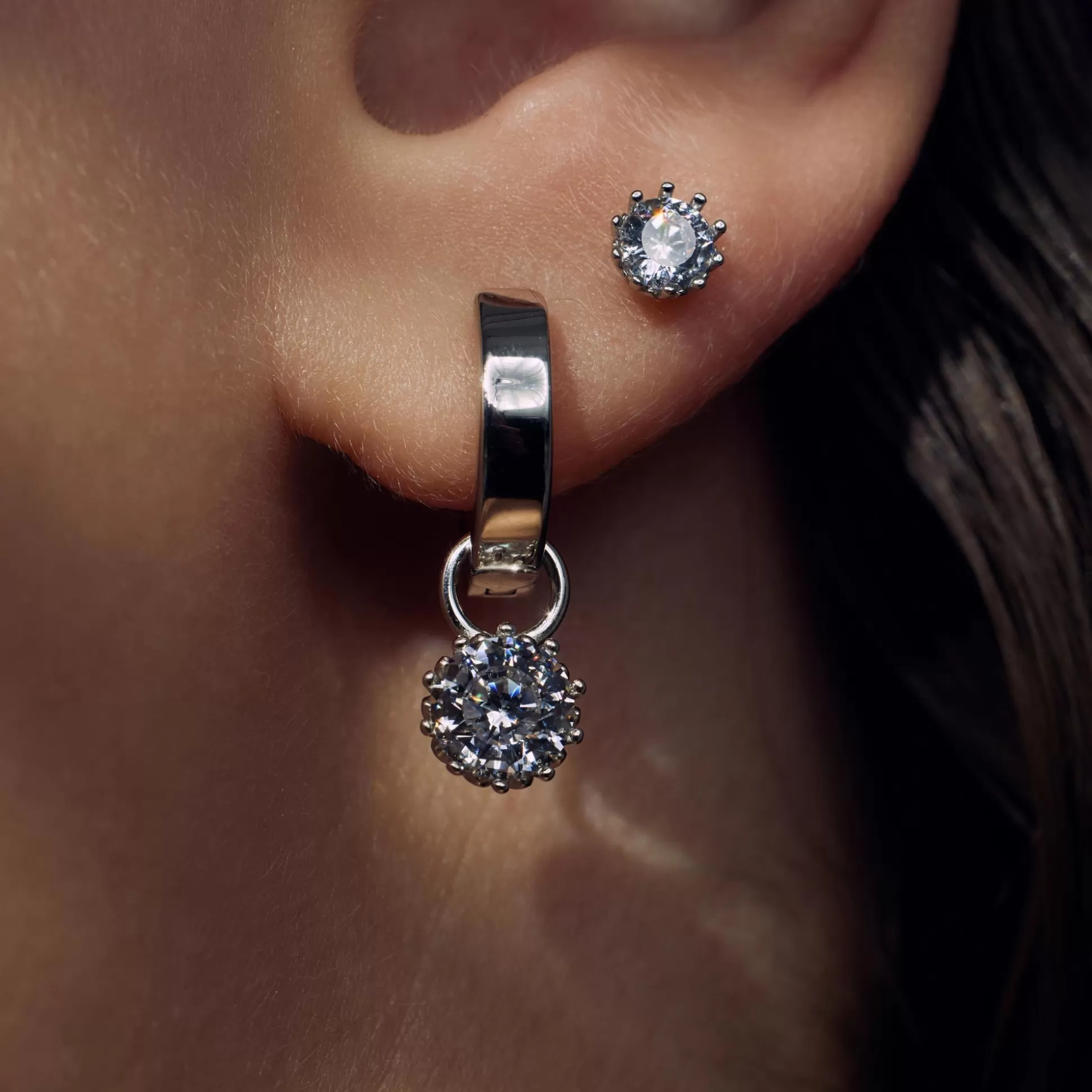 Clearance Sorprendimi Set Di Orecchini In Argento Sterling 925 E Portagioie Orecchini A Bottone