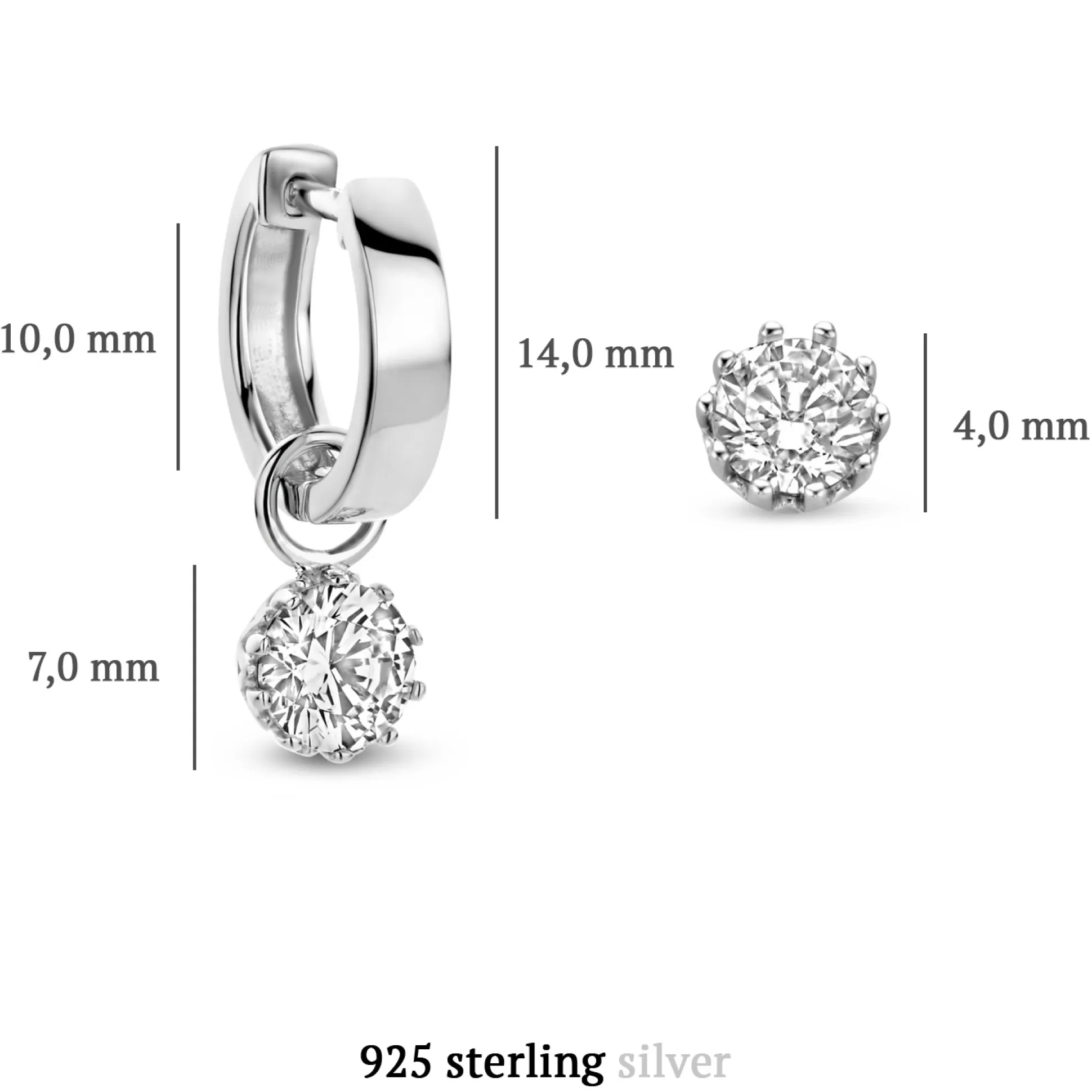 Clearance Sorprendimi Set Di Orecchini In Argento Sterling 925 E Portagioie Orecchini A Bottone