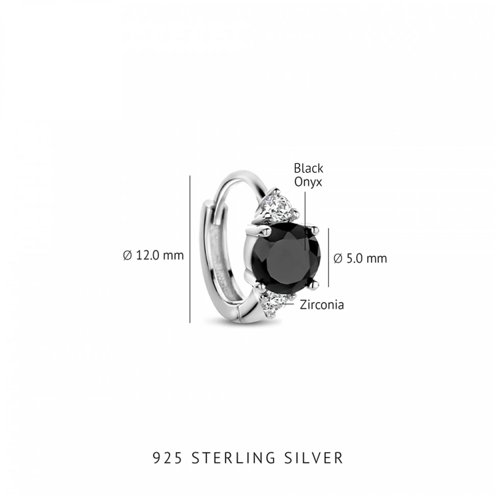 Outlet Sorprendimi Set Orecchini In Argento Sterling 925 Con Onice Nero E Pietre Zircone Orecchini