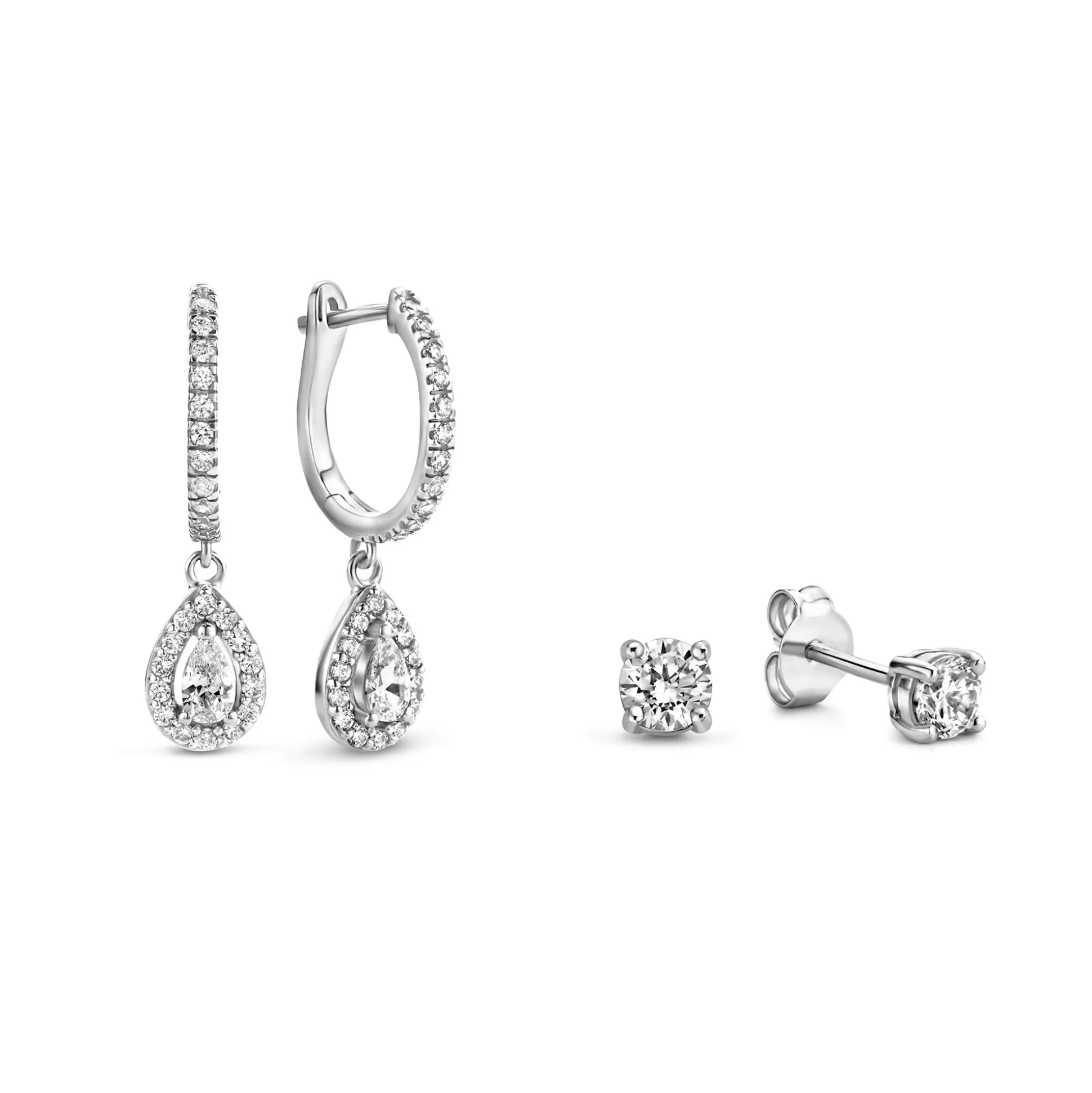 Shop Sorprendimi Set Orecchini In Argento Sterling 925 Con Pietre Zircone Orecchini A Bottone