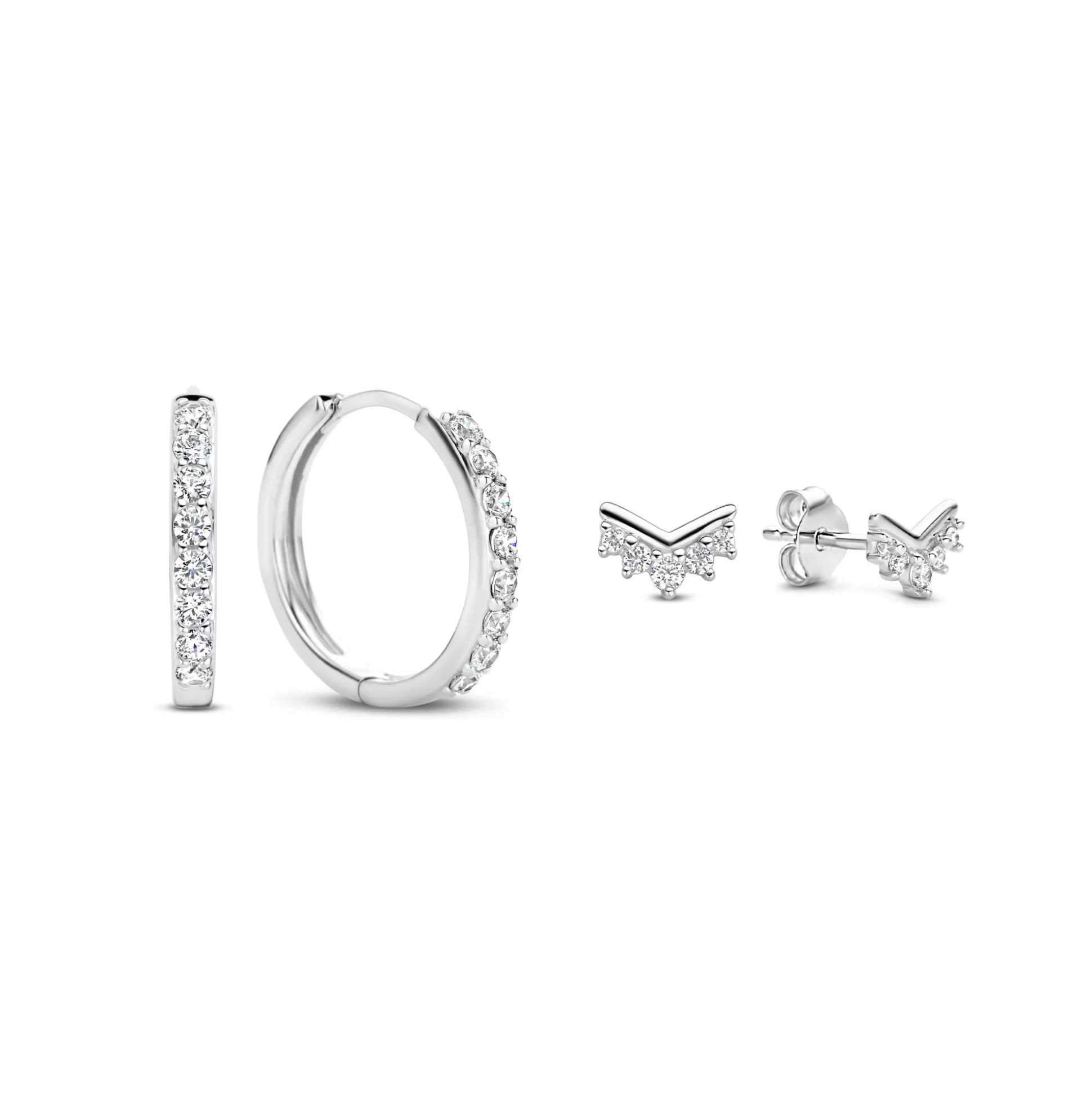 Clearance Sorprendimi Set Orecchini In Argento Sterling 925 Con Pietre Zircone Orecchini
