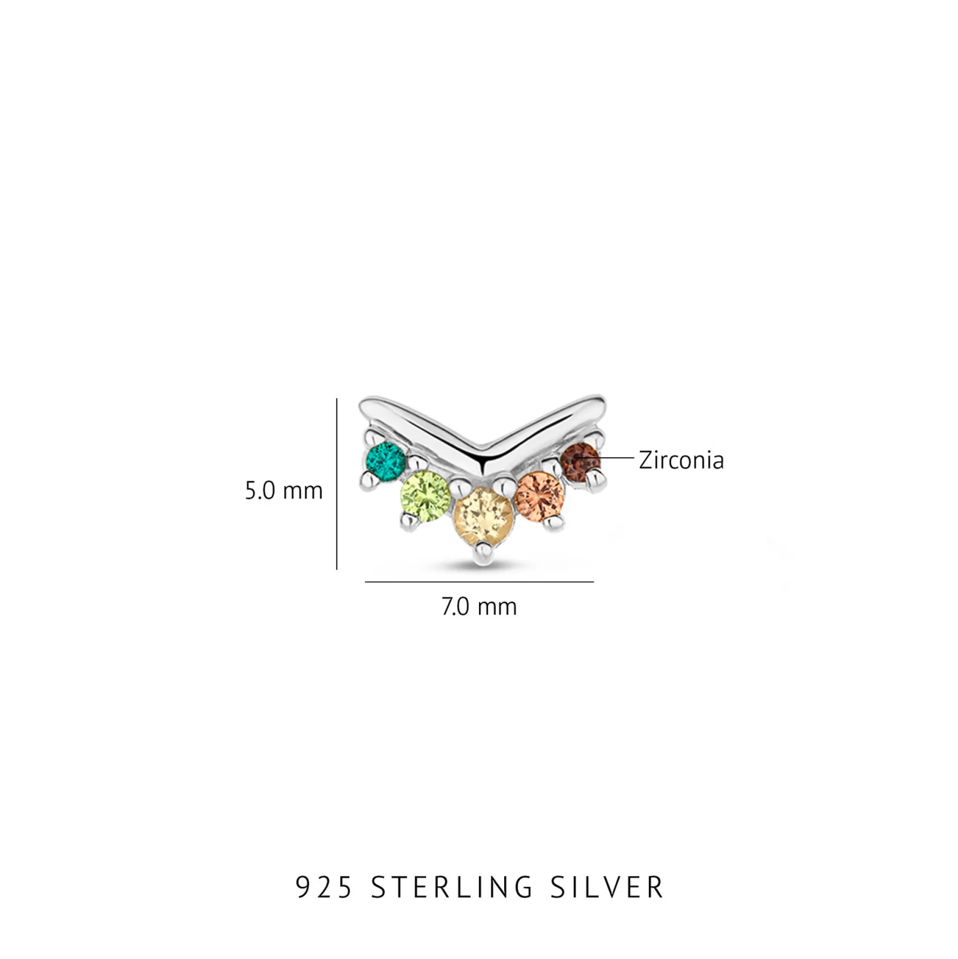 Cheap Sorprendimi Set Orecchini In Argento Sterling 925 Con Pietre Zircone Colorate Orecchini A Bottone