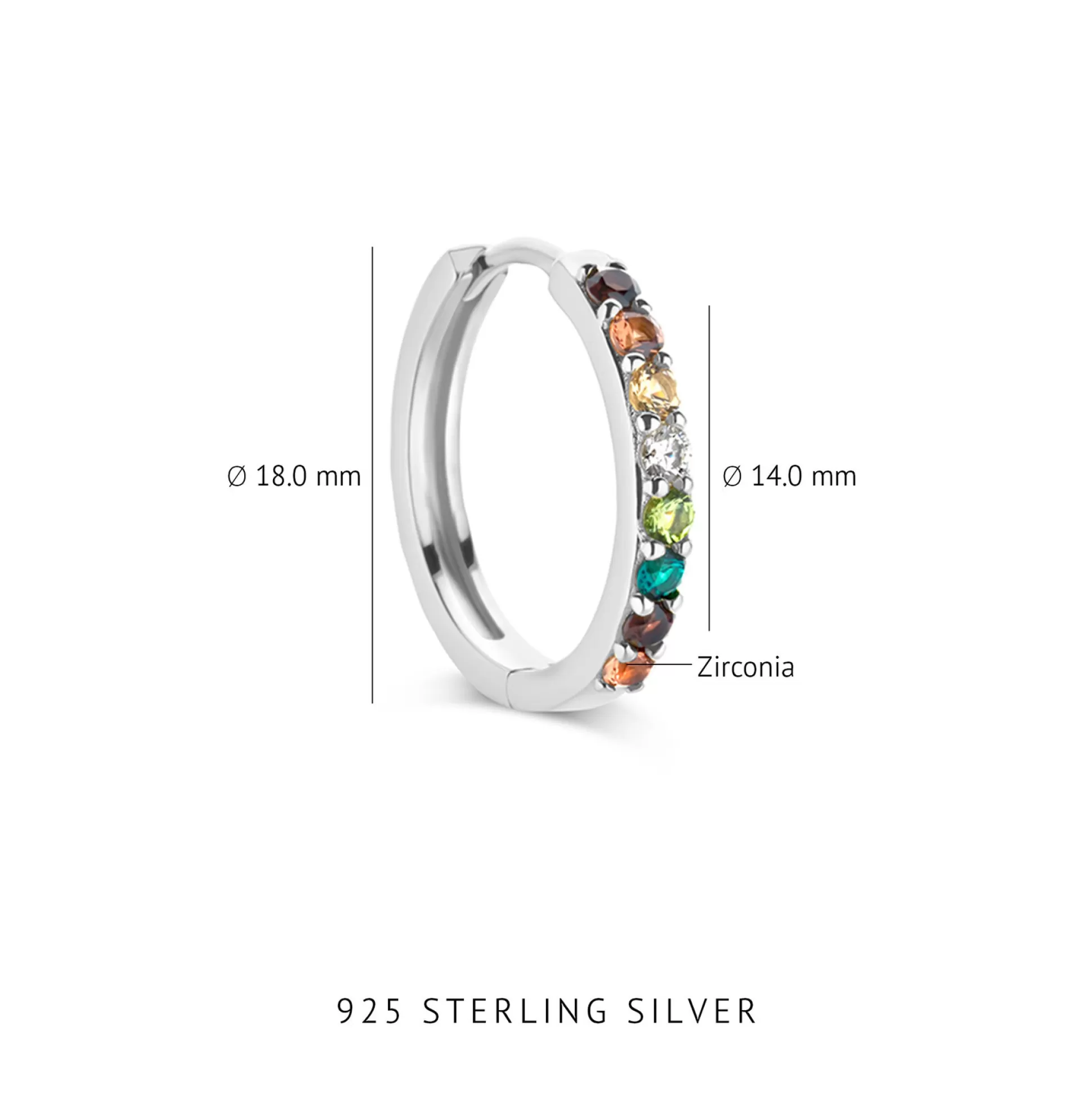 Cheap Sorprendimi Set Orecchini In Argento Sterling 925 Con Pietre Zircone Colorate Orecchini A Bottone